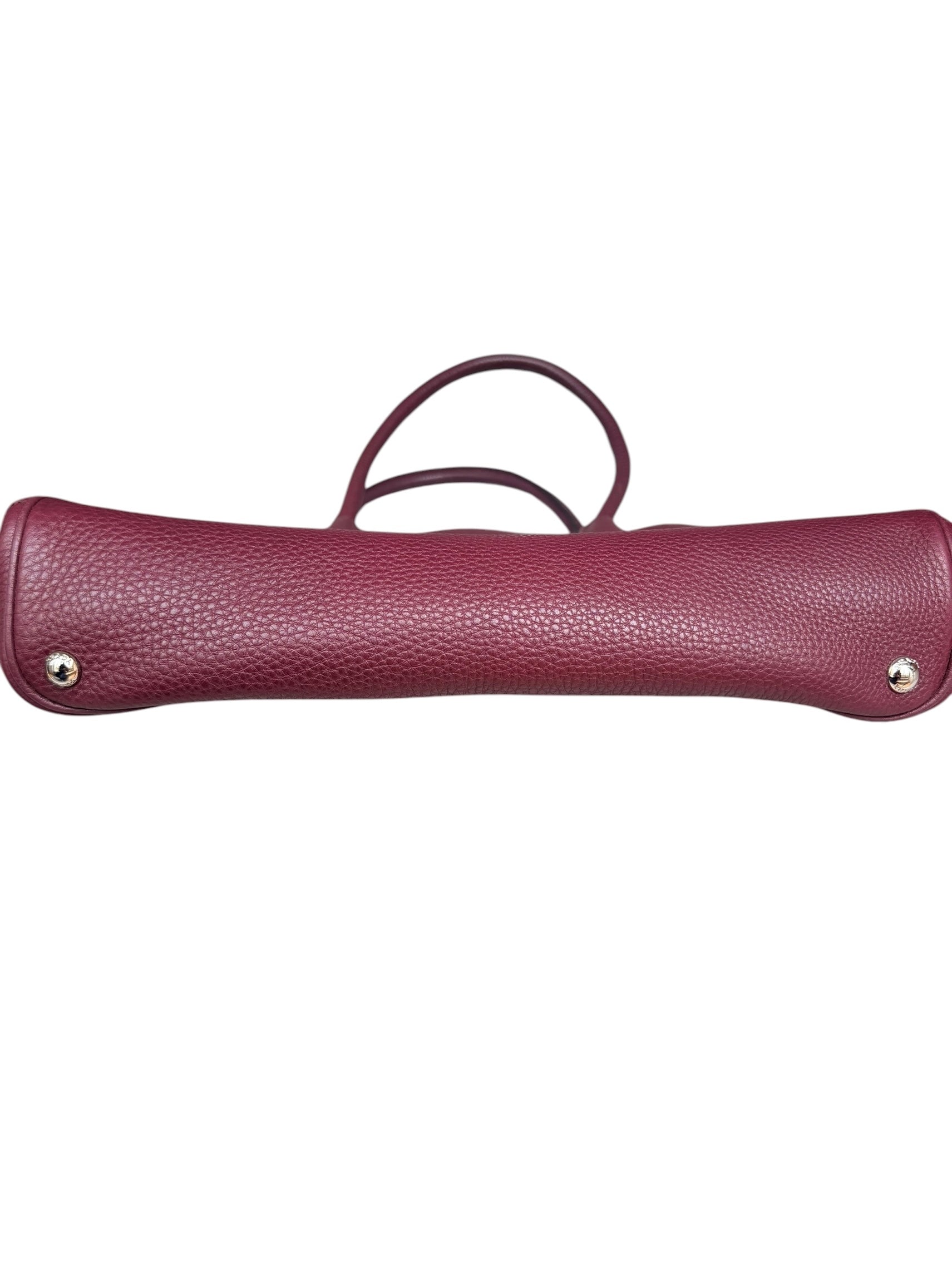 Prada Cuir Double Tote Bag Vitella Daino Leather - Bordeaux