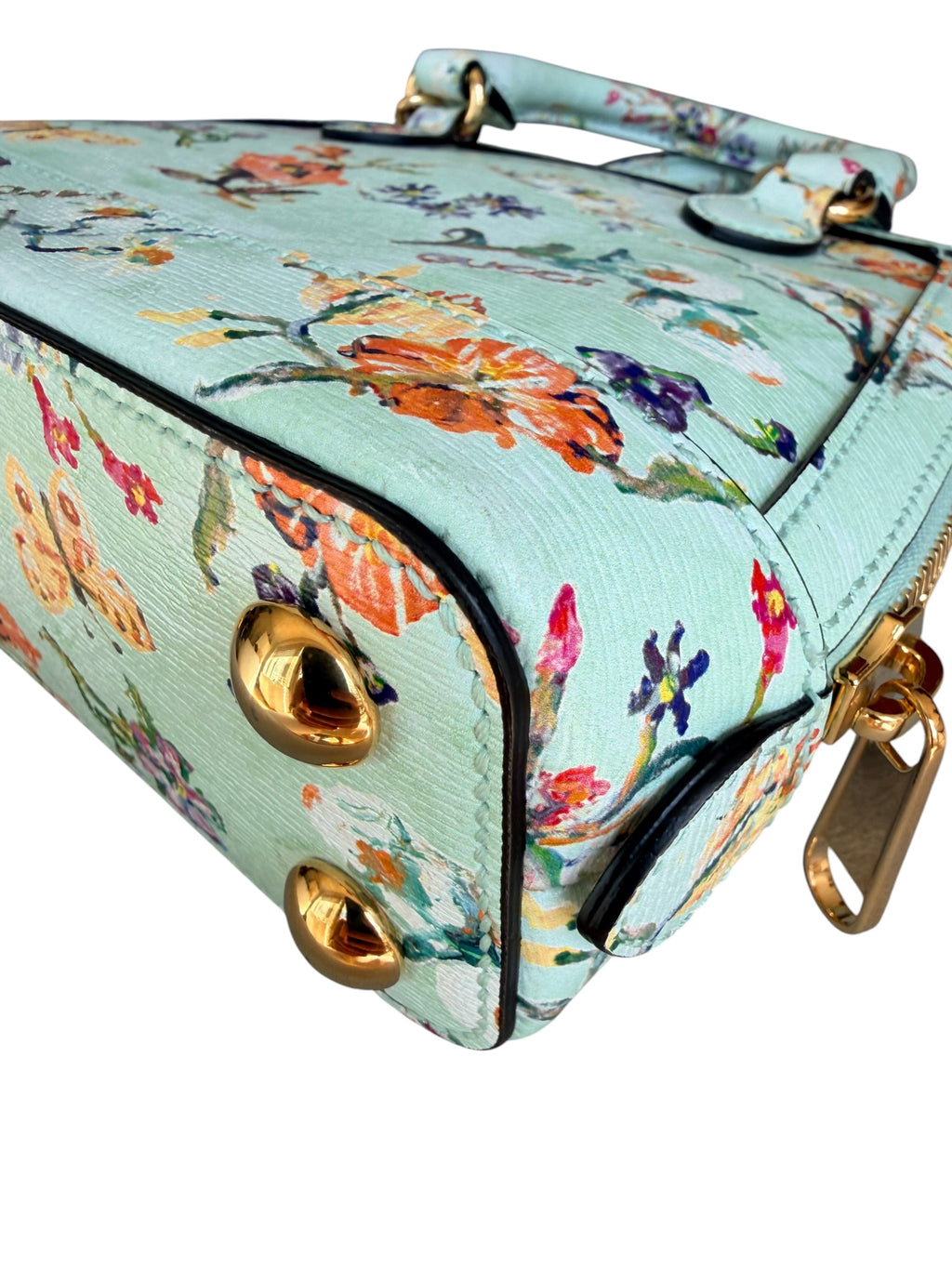 Gucci Soave Amore Limited Edition Horsebit Floral Leather Satchel - Micro Run