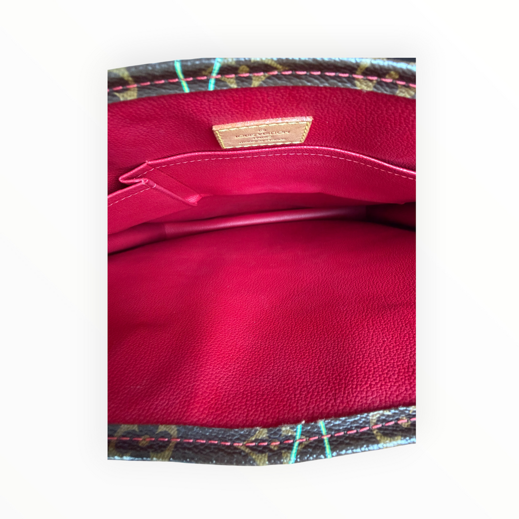 Louis Vuitton Vintage Murakami Sac Plat Tote Bag in Monogram & Cherry