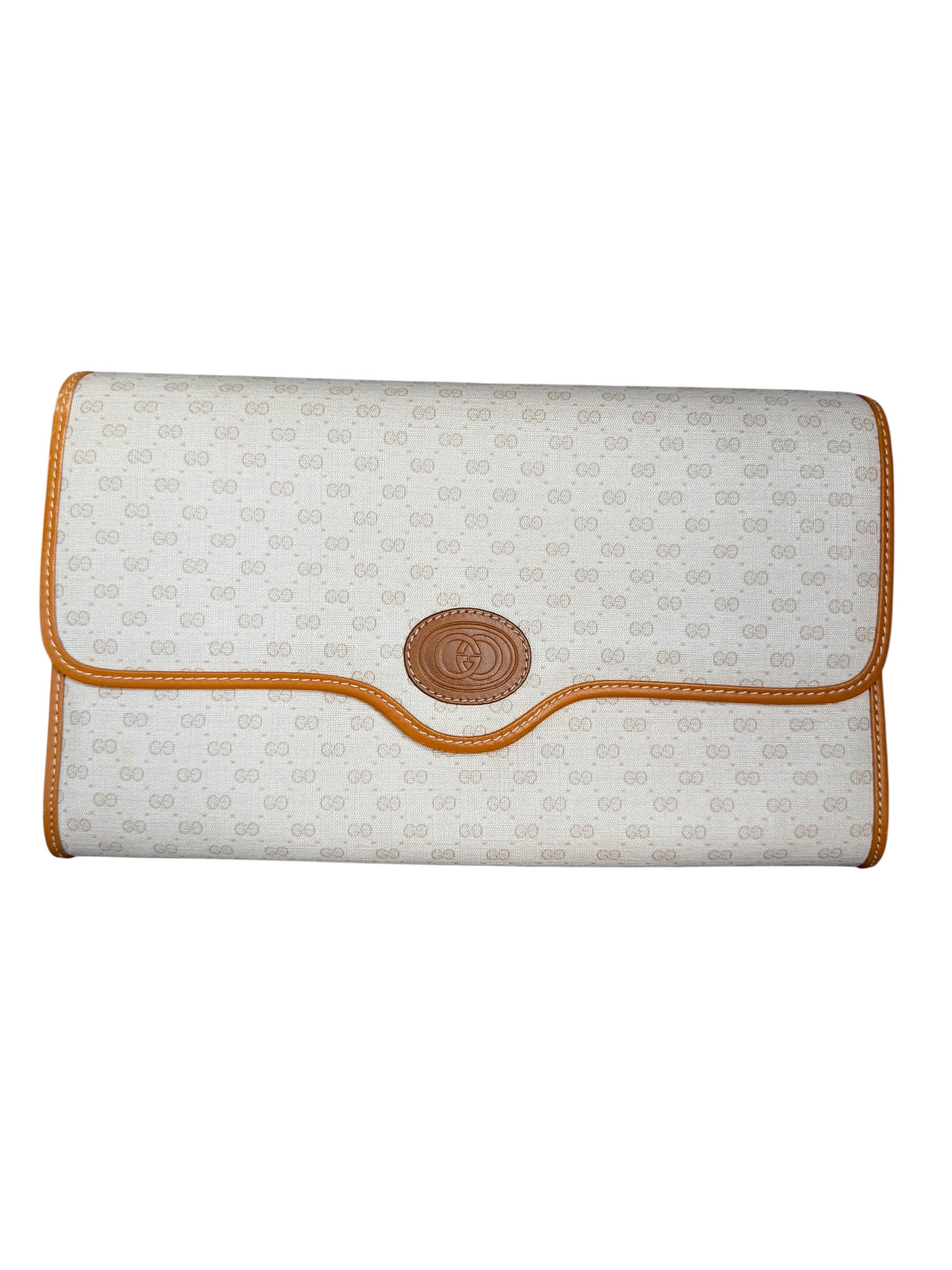 Vintage Gucci Late 70s GG Supreme Clutch with Attachable Strap