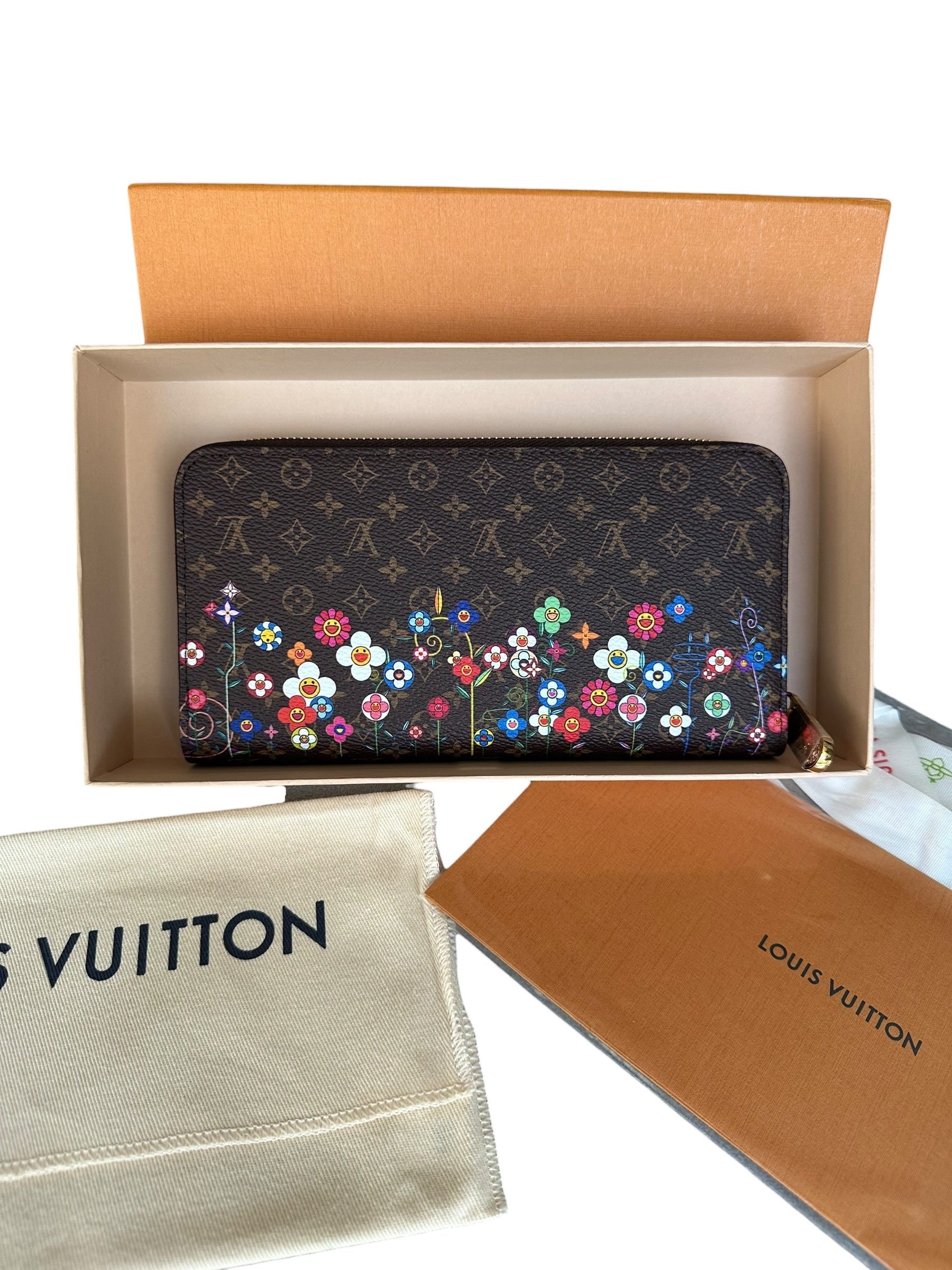 Louis Vuitton x Takashi Murakami Floral Zippy Wallet (Japan Only) - Brown