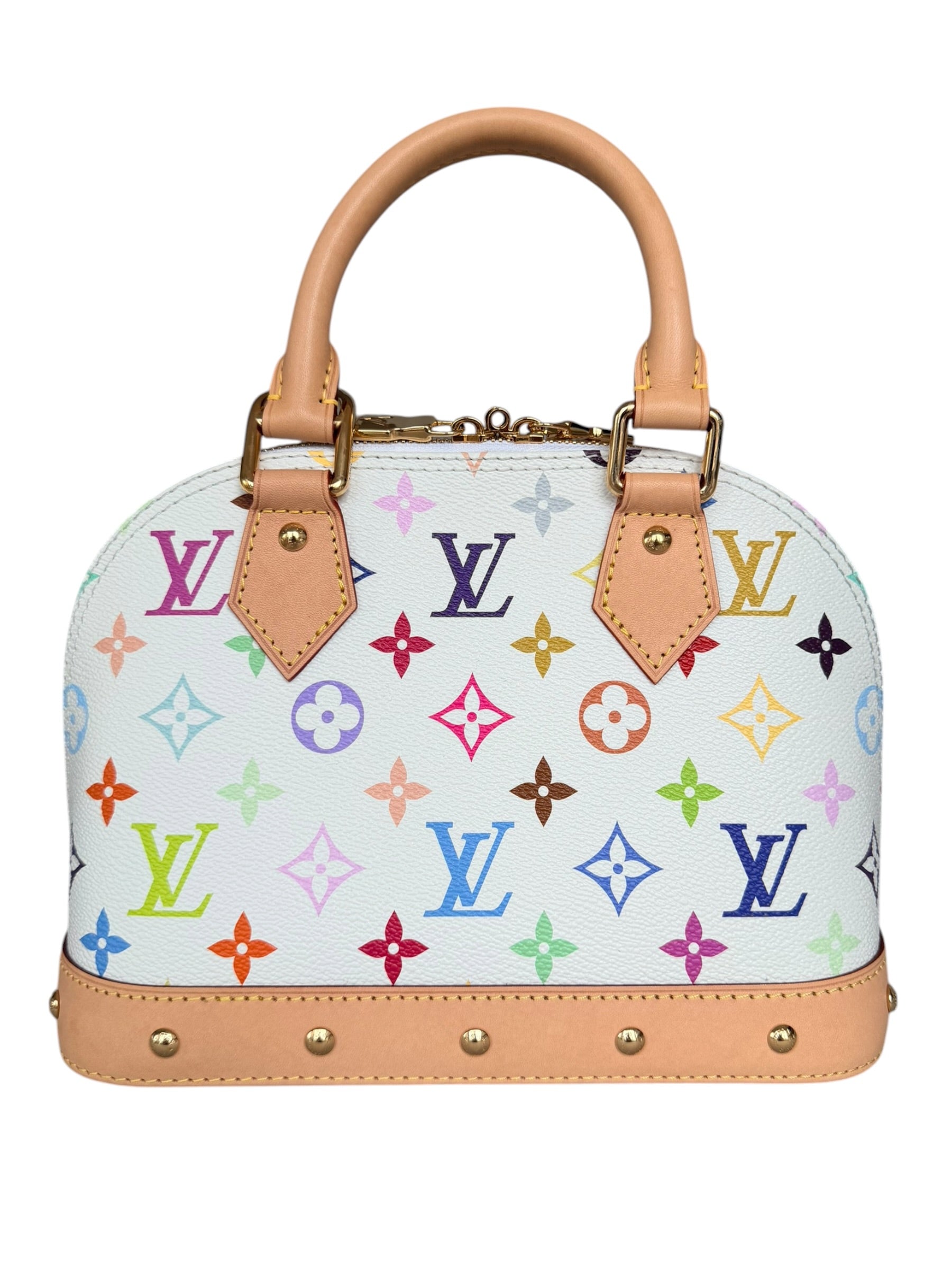Louis Vuitton x Takashi Murakami Alma BB in White Multicolor