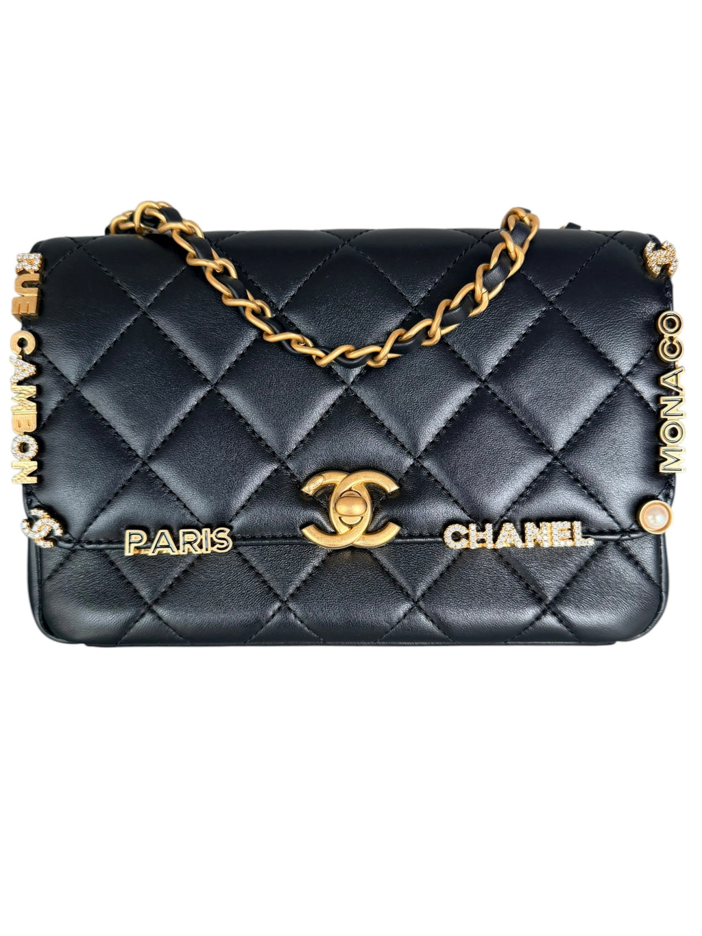 Chanel Paris Monaco Limited Edition Mini Flap Bag - Black, GHW