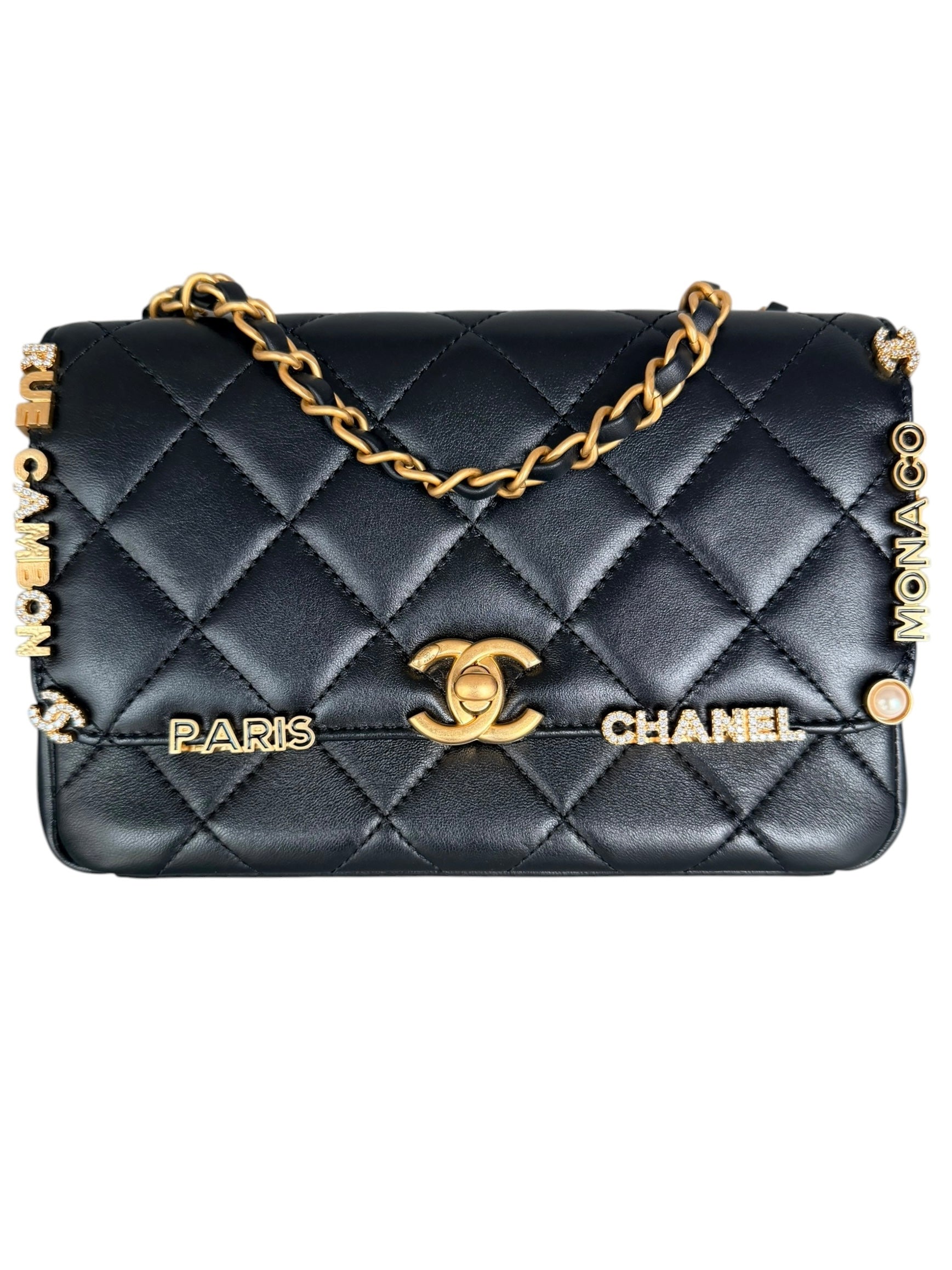 Chanel Paris Monaco Limited Edition Mini Flap Bag - Black, GHW