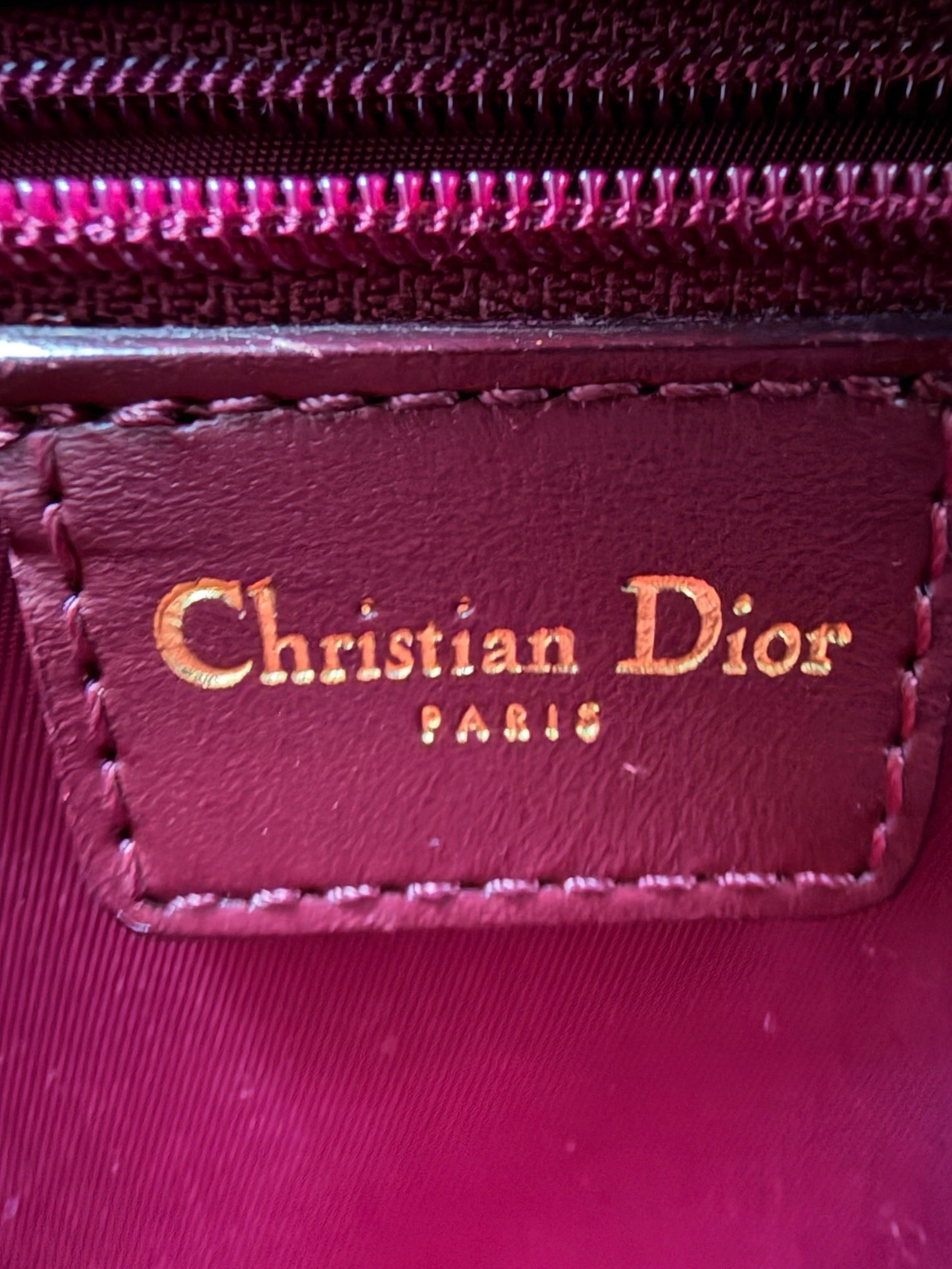 Christian Dior 2002 Trotter Canvas and Leather Pocket Tote in Burgundy