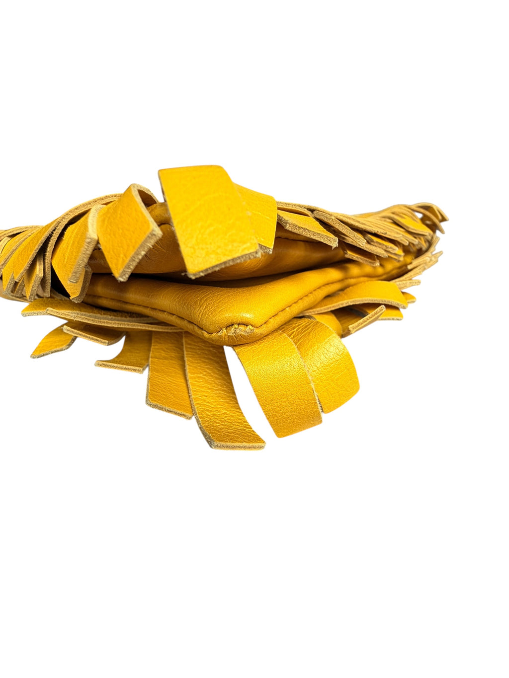 Bottega Veneta Raffia‑Effect Fringe Intrecciato Shoulder Bag in Yellow