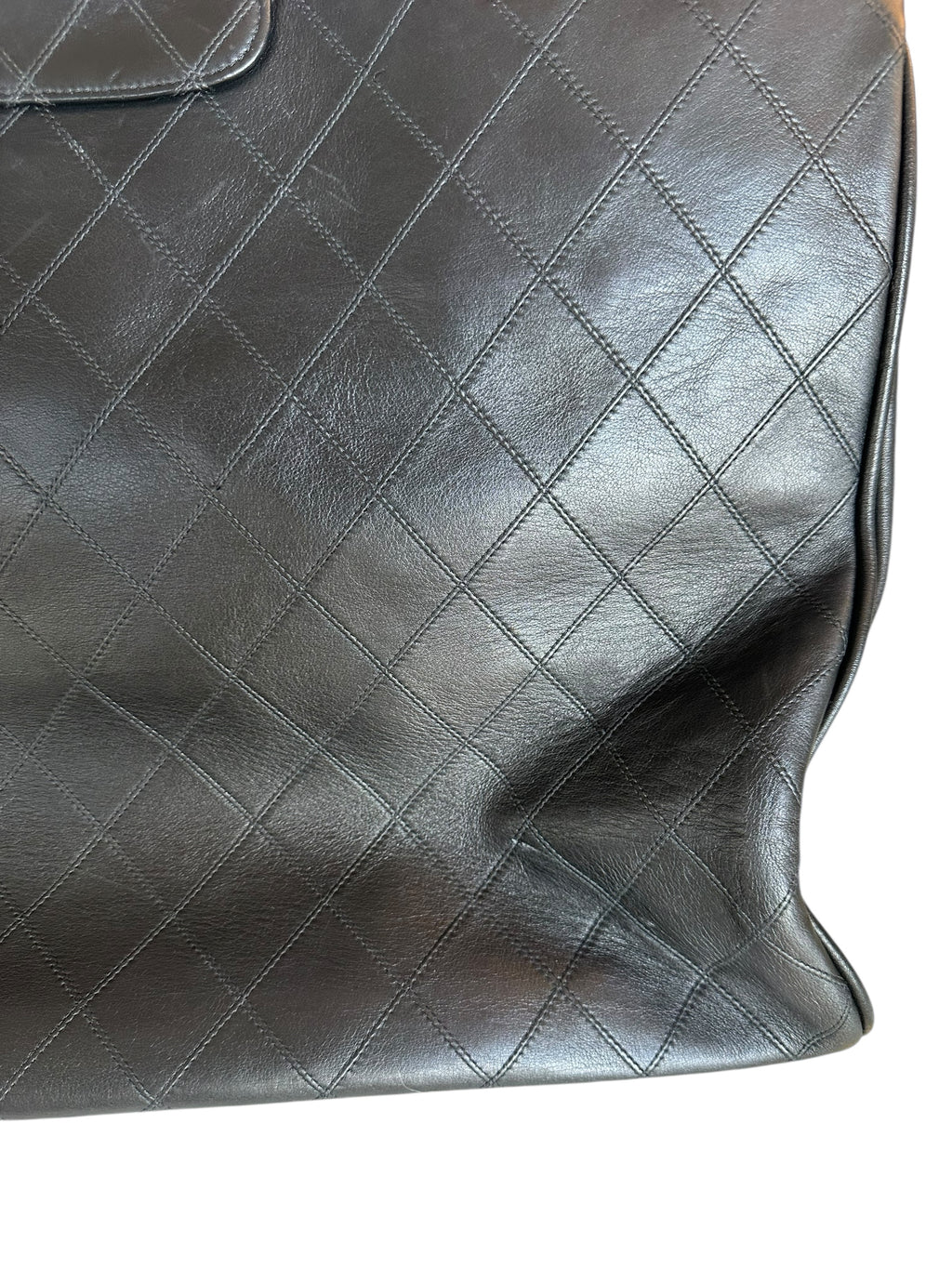 Chanel 1996-1997 Vintage Quilted Supermodel XL Tote - Black, GHW