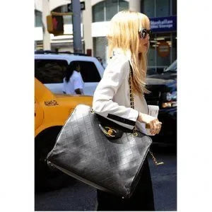 Chanel 1996-1997 Vintage Quilted Supermodel XL Tote - Black, GHW