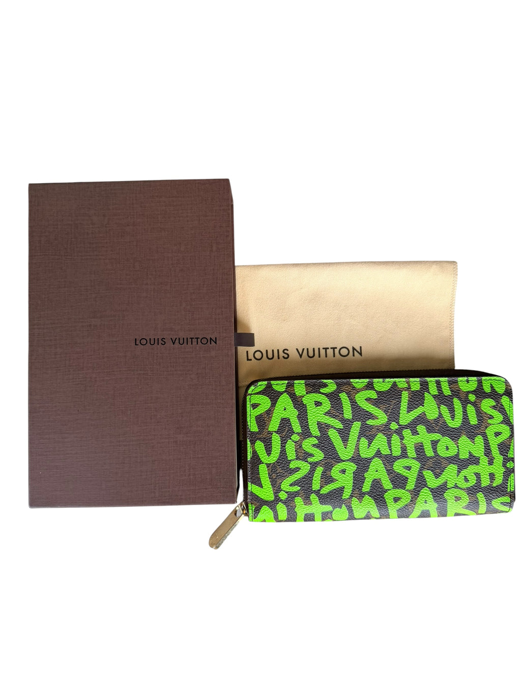 Louis Vuitton Sprouse Graffiti Zippy Wallet in Neon Green