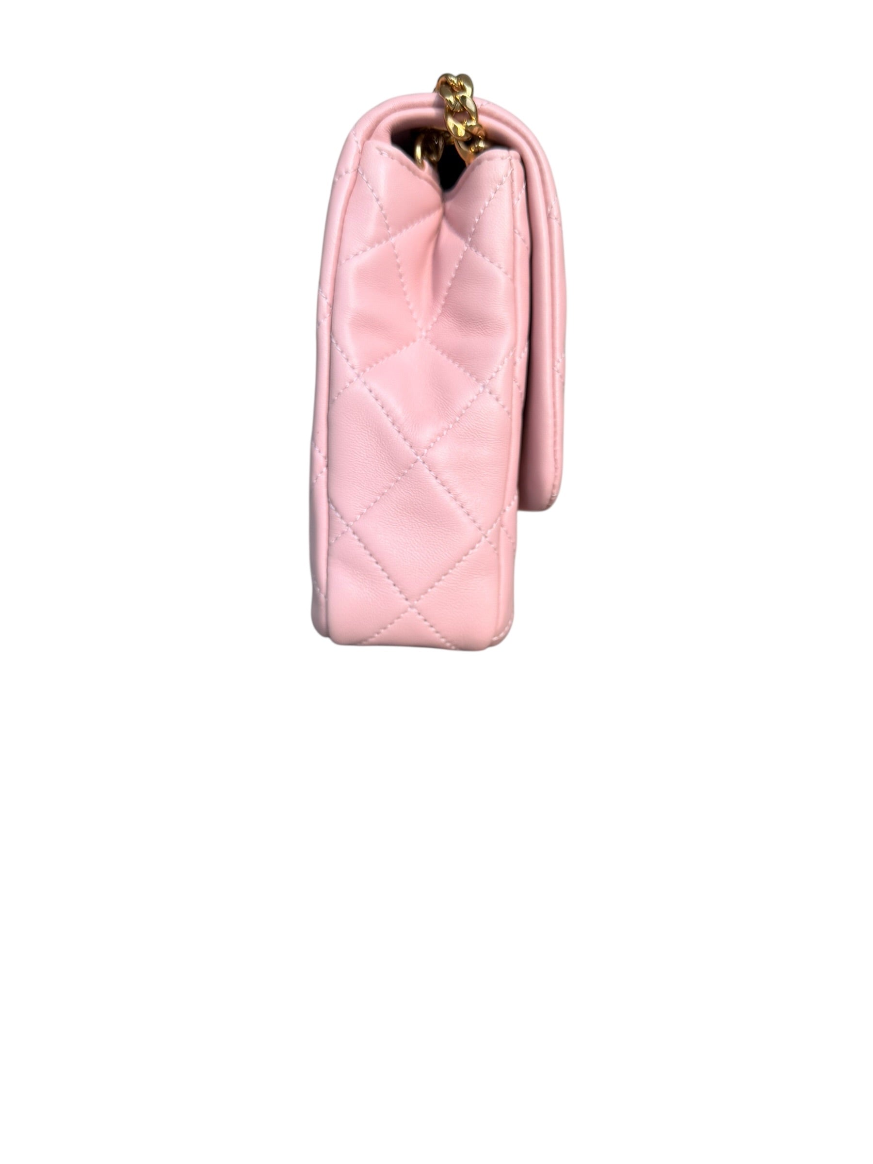 Chanel Small Classic Flap with Fantasy Stone Chain - Pink, GHW