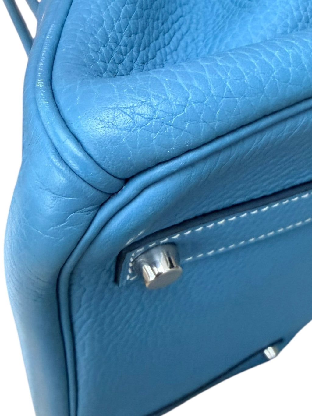 Hermes Birkin 35 Taurillon Clemence Leather - Blue Jean, PHW