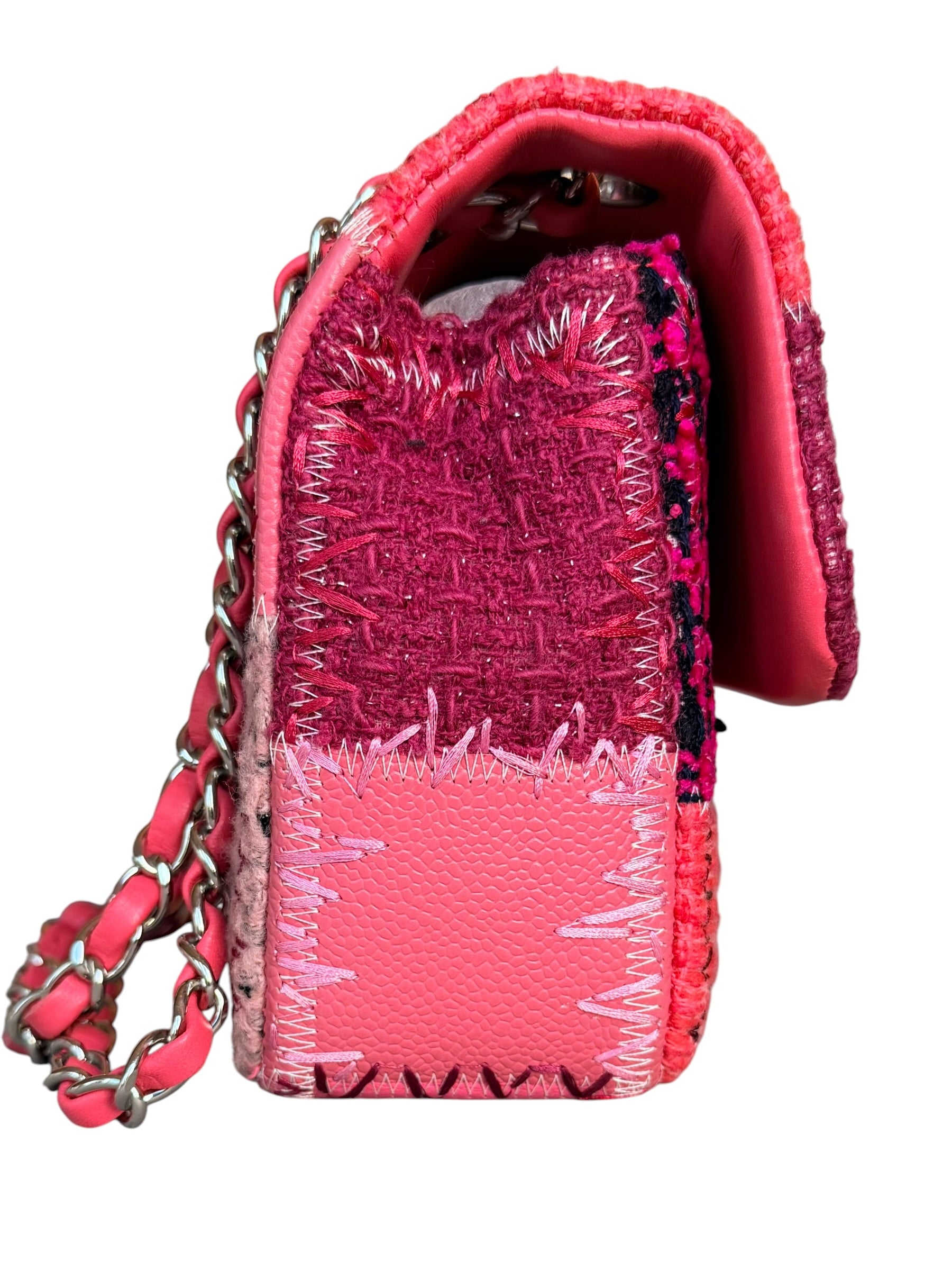 Chanel Medium Classic Flap Patchwork Bag in Pink with SHW