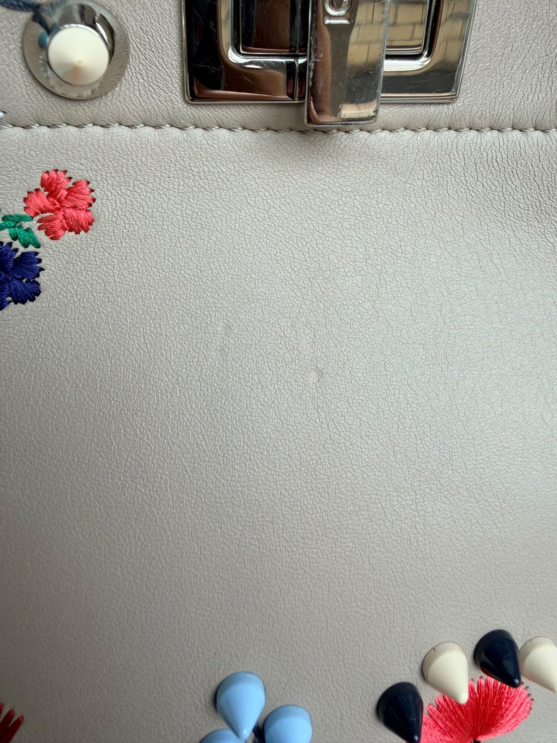 Fendi Peekaboo Embellished Floral Convertible Bag