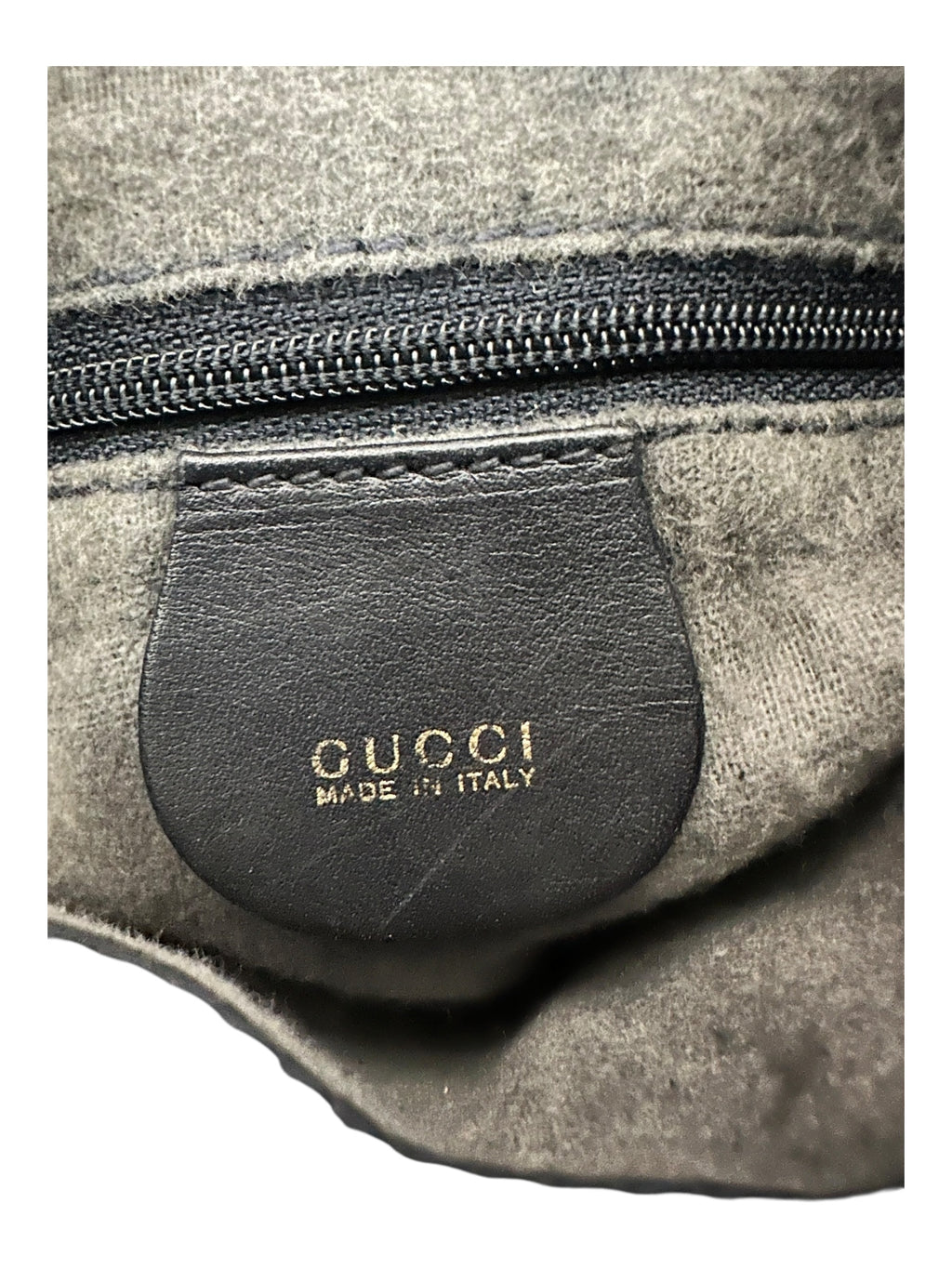 Gucci Vintage Suede Horsebit Bucket Bag - Navy