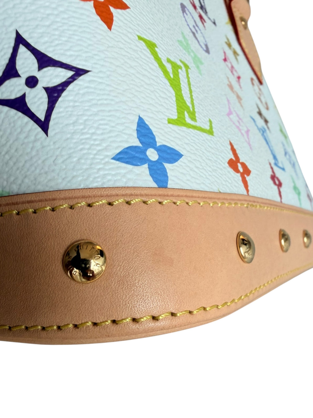 Louis Vuitton x Takashi Murakami Alma BB in White Multicolor