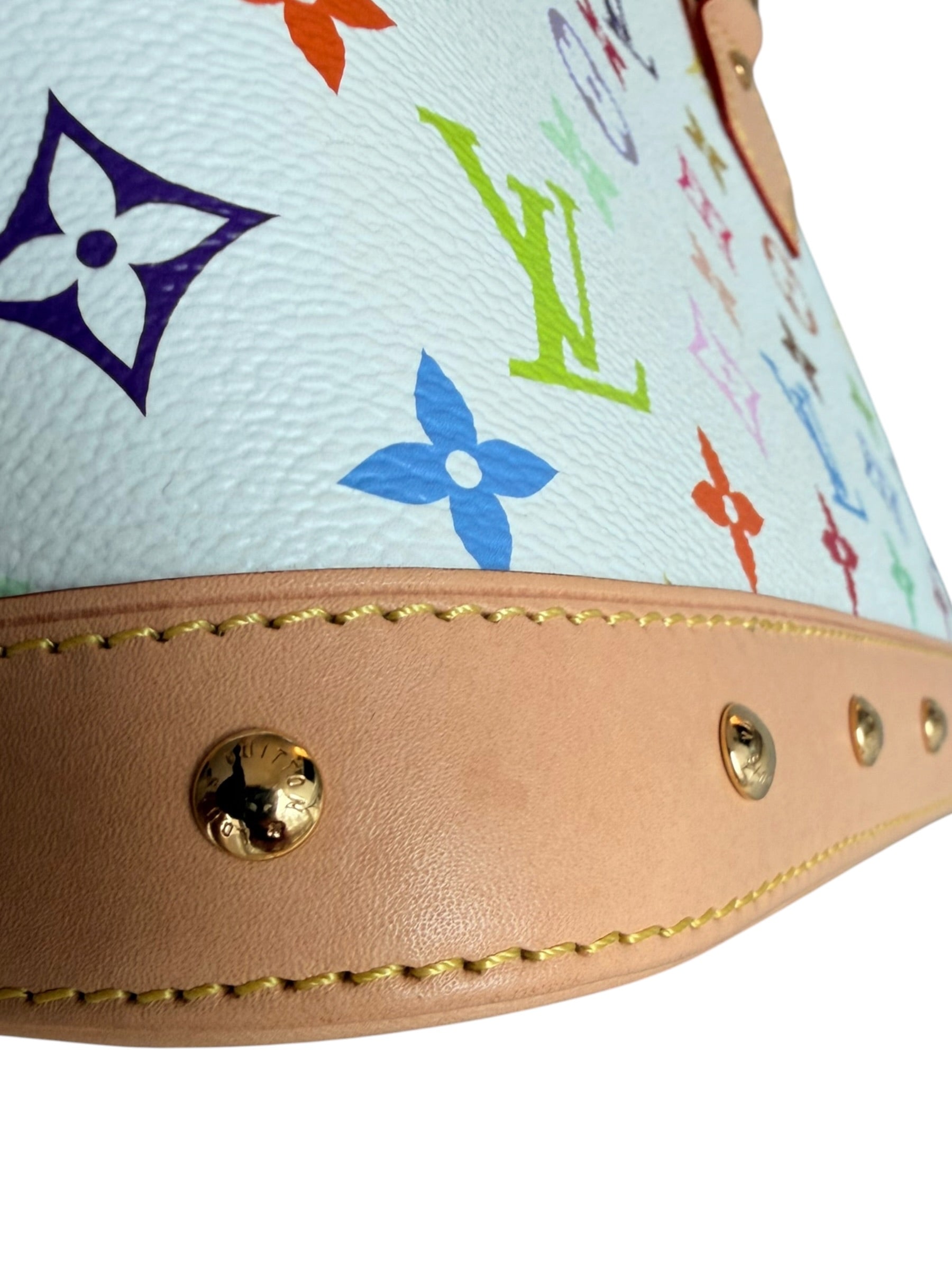 Louis Vuitton x Takashi Murakami Alma BB in White Multicolor