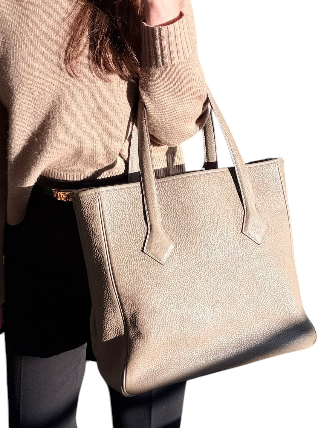 Hermès 2006 Victoria II Cabas Tote Bag in Etoupe
