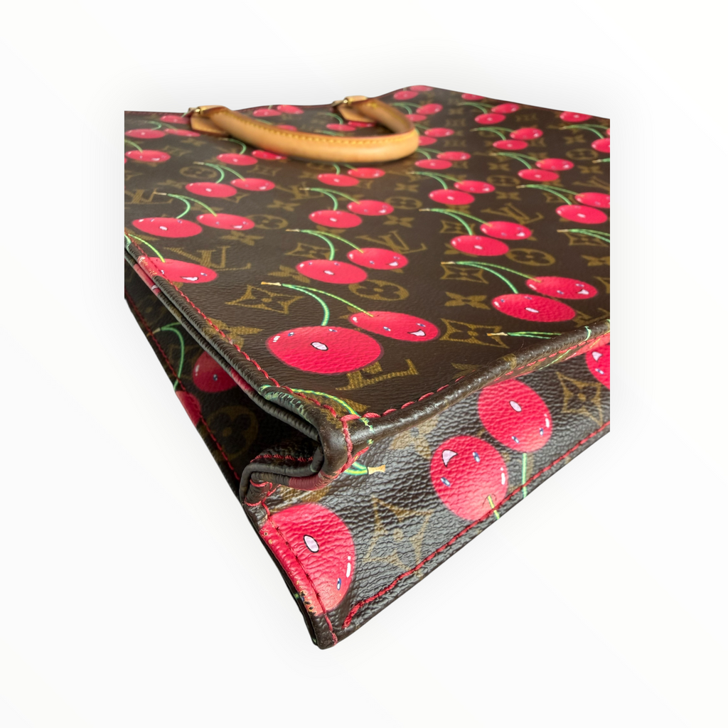 Louis Vuitton Vintage Murakami Sac Plat Tote Bag in Monogram & Cherry