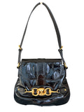 Gucci Vintage Y2K Patent Chain Shoulder Bag in Black