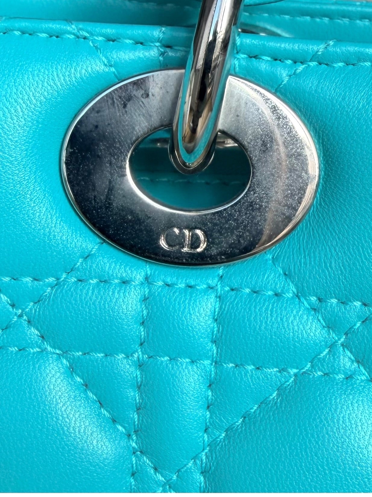 Dior Medium Lady Dior in Tiffany Blue