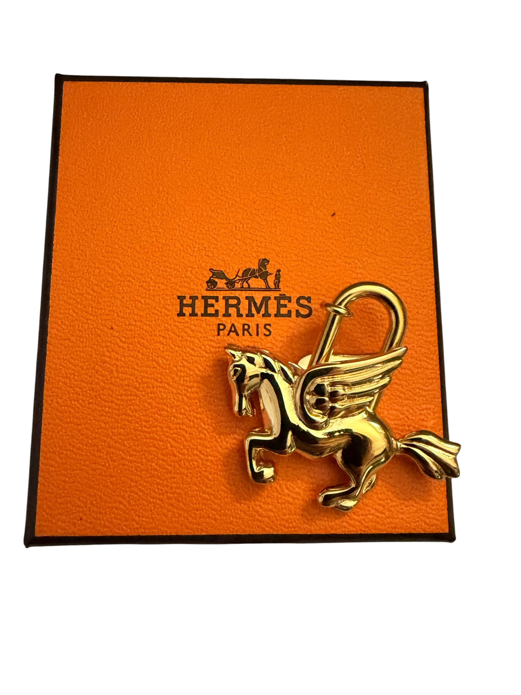 Hermès Pegasus Cadena Lock Charm in GHW