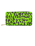 Louis Vuitton Sprouse Graffiti Zippy Wallet in Neon Green