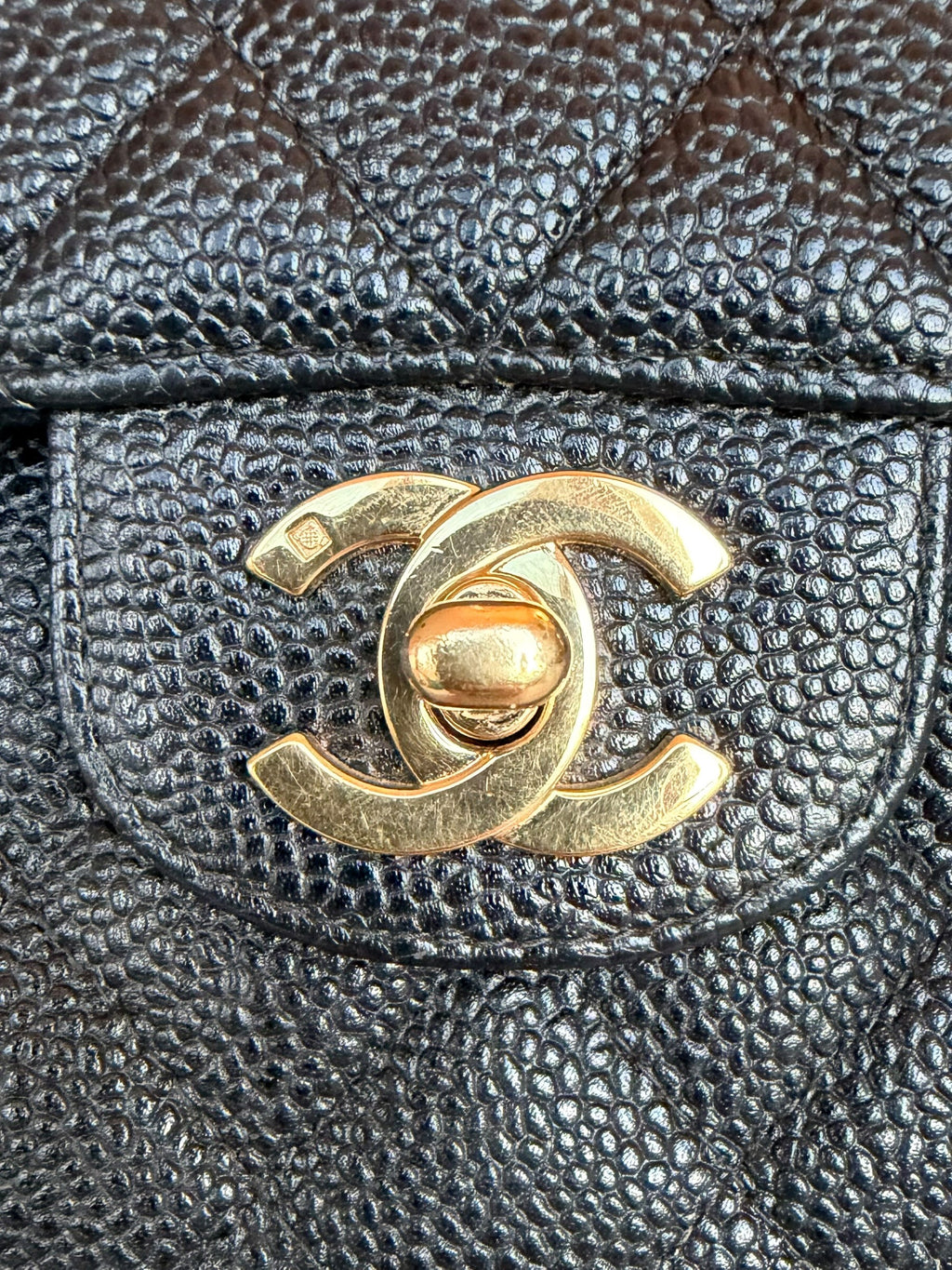 Chanel Small Double Flap in Black Caviar Leather GHW