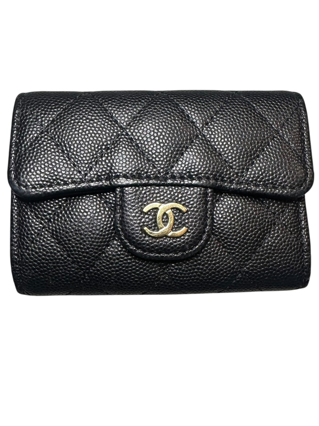 Chanel Caviar Leather 4 Ring Key Holder - Black, GHW