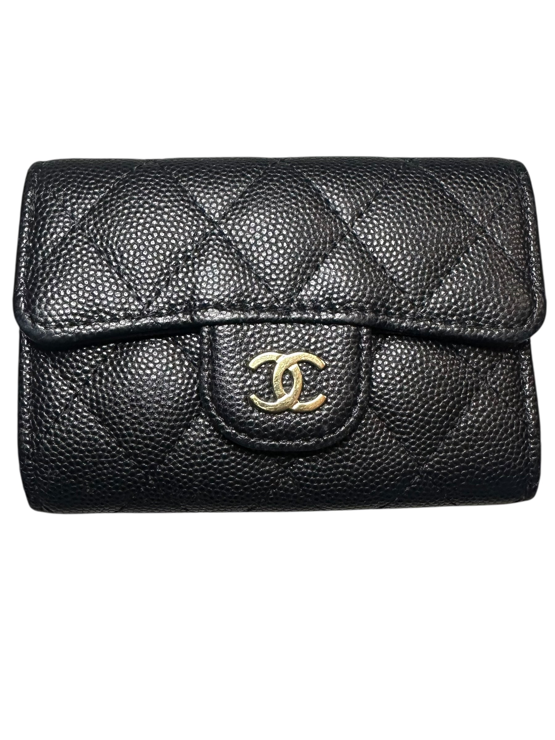 Chanel Caviar Leather 4 Ring Key Holder - Black, GHW
