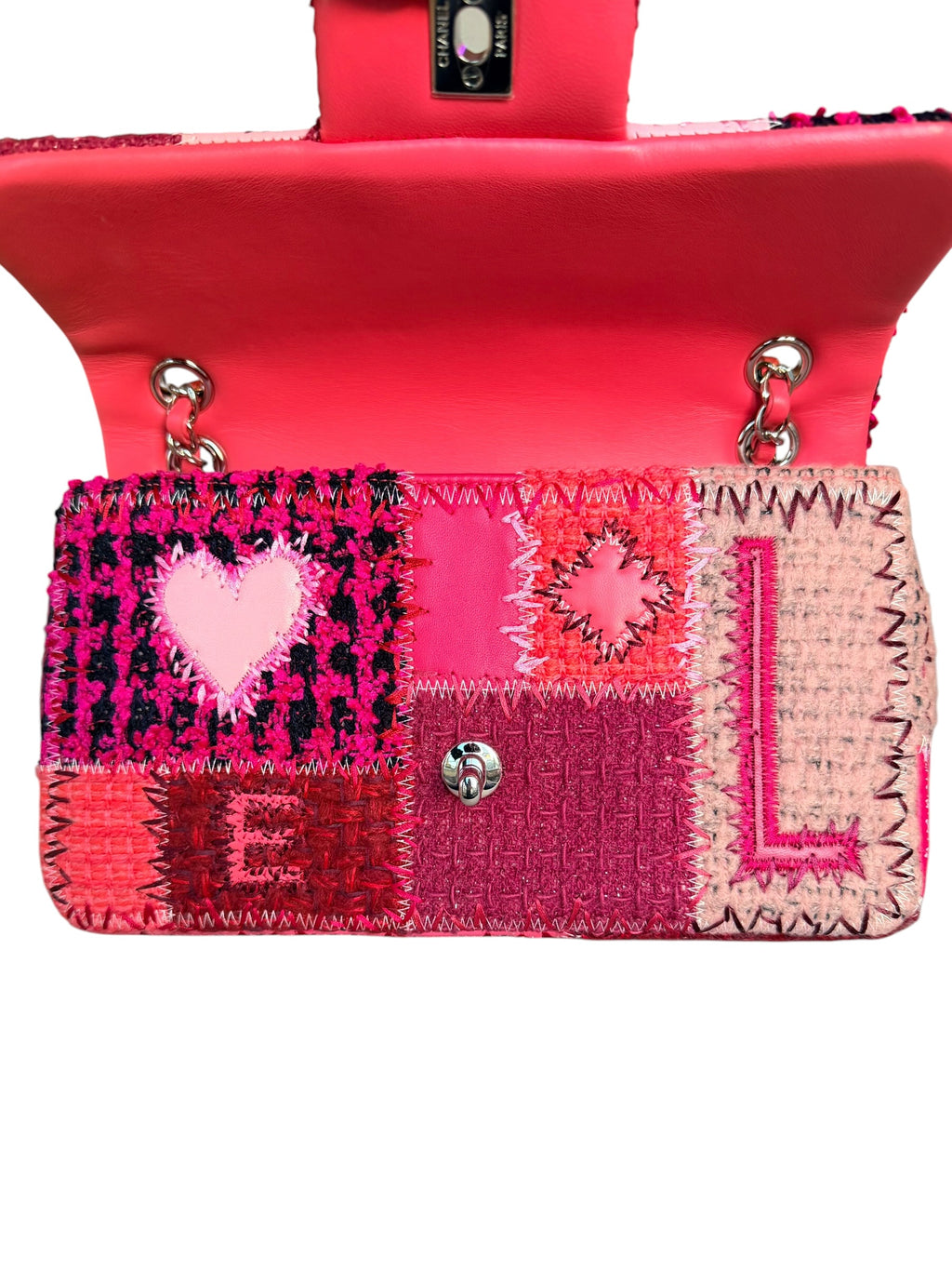 Chanel Medium Classic Flap Patchwork Bag in Pink with SHW