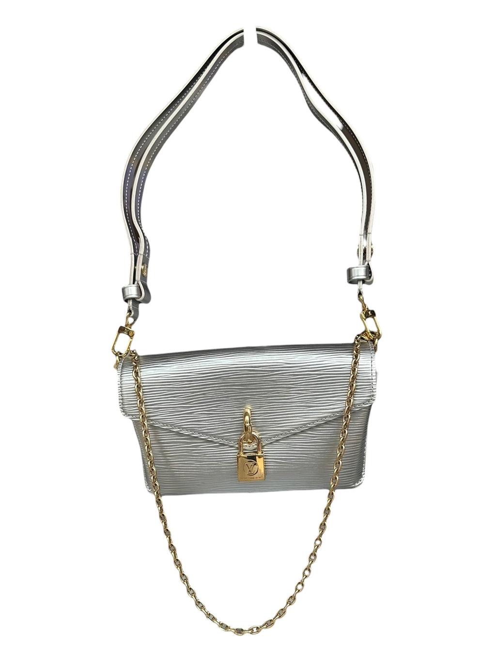 Louis Vuitton Padlock on Strap Epi Leather Chain Shoulder Bag - Silver, GWH