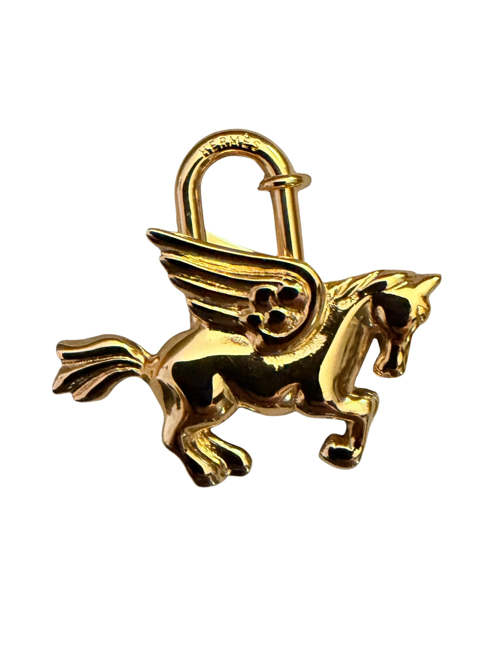 Hermès Pegasus Cadena Lock Charm in GHW