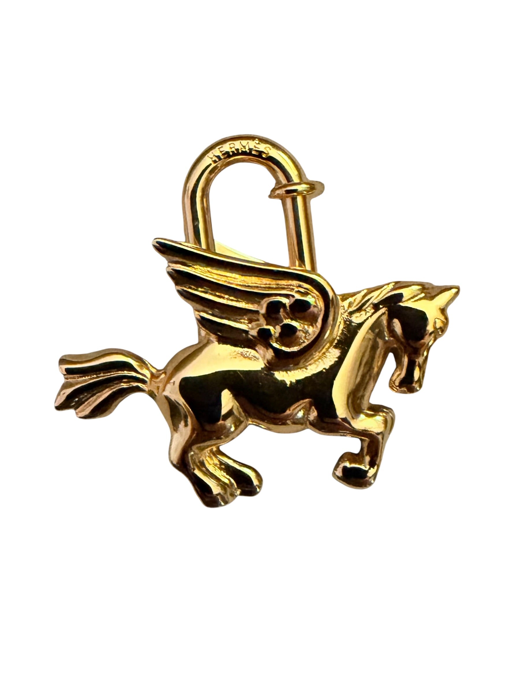 Hermès Pegasus Cadena Lock Charm in GHW