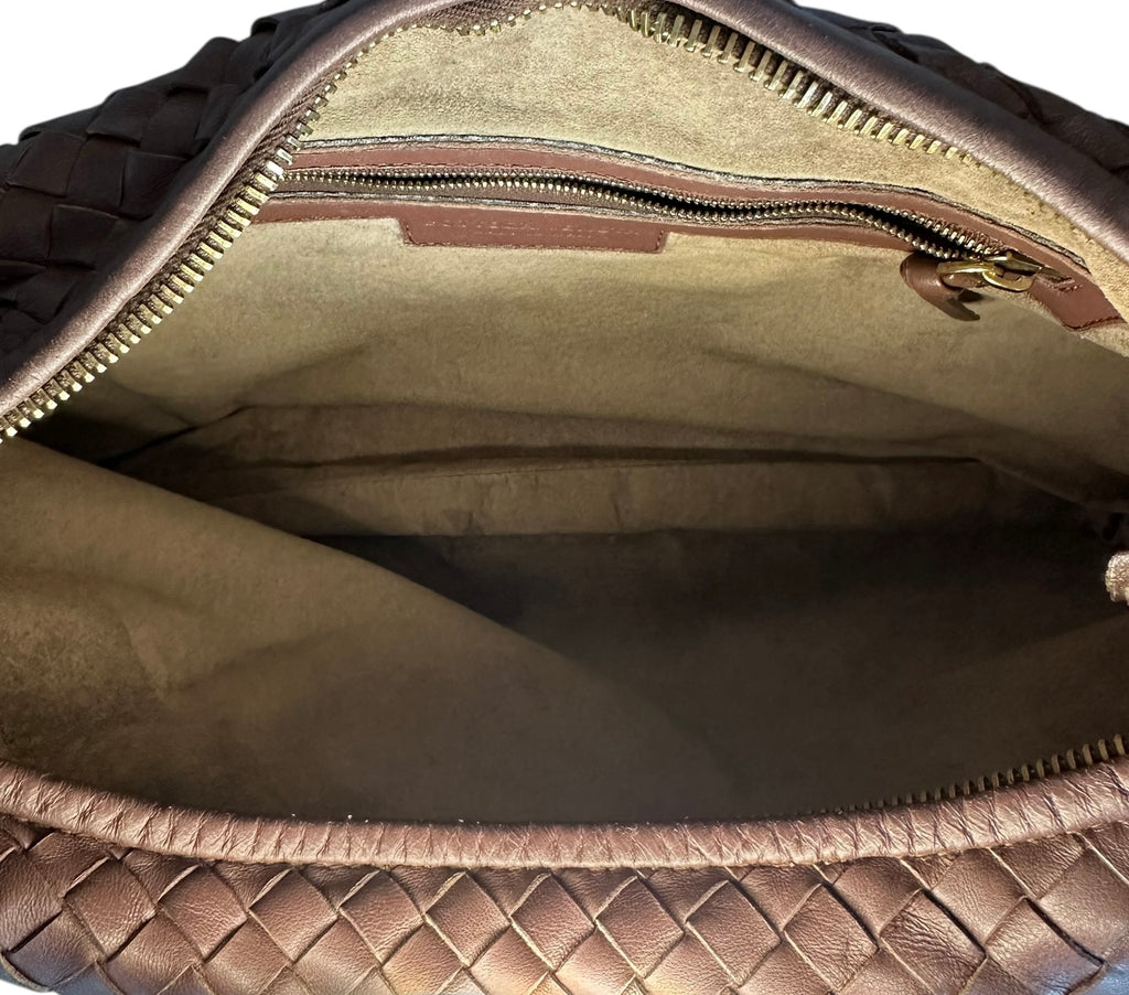 Bottega Veneta Classic Medium Intrecciato Hobo Bag - Espresso Brown