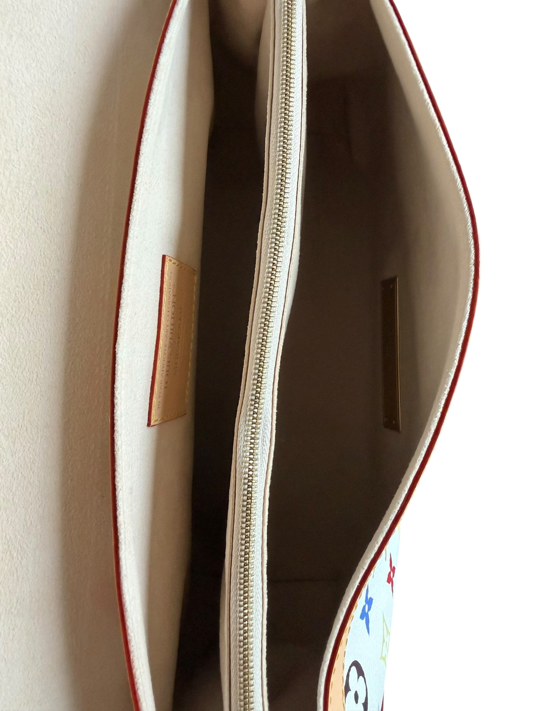 Louis Vuitton x Takashi Murakami Dauphine Soft GM in White Multicolor Monogram