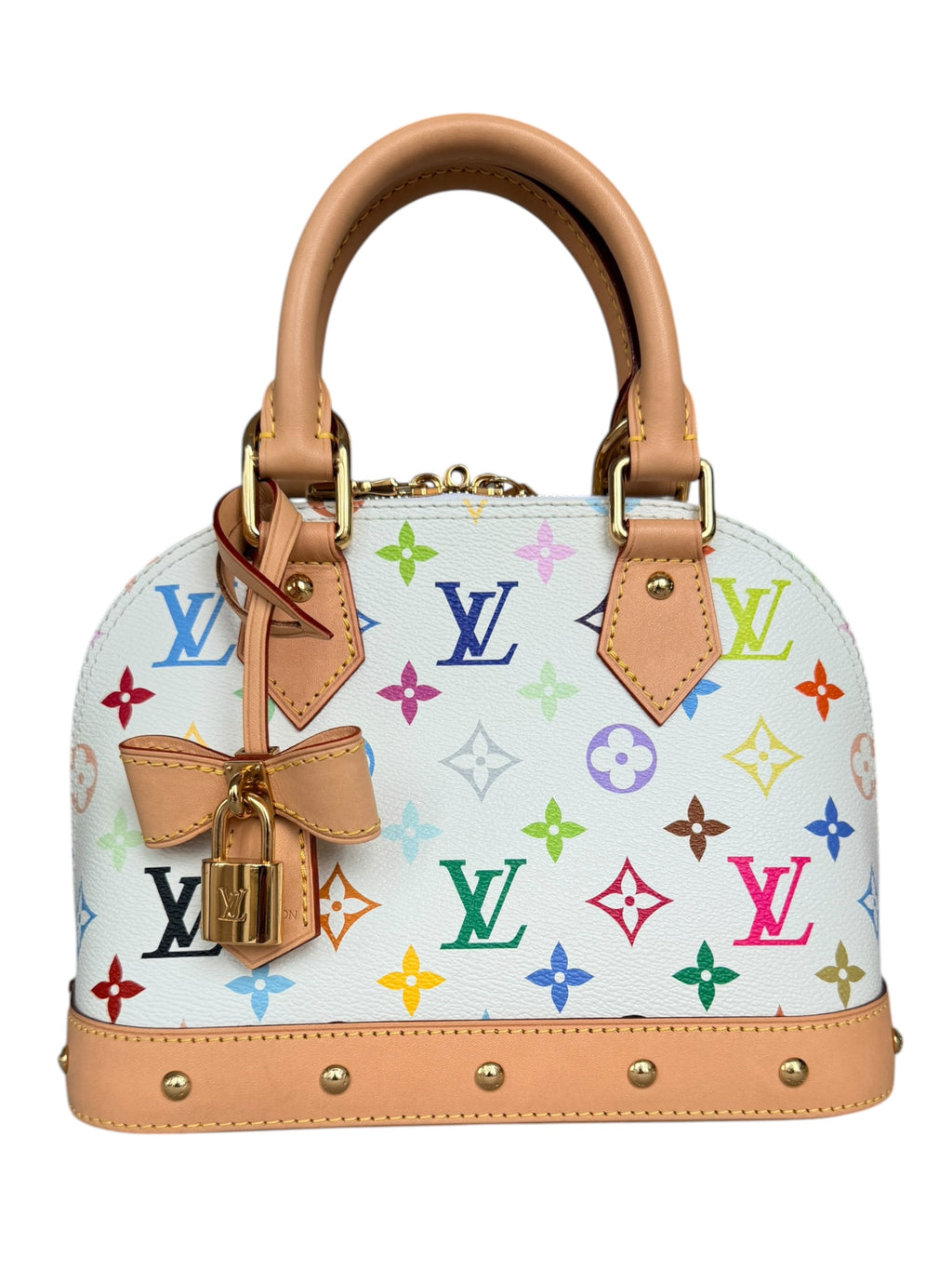 Louis Vuitton x Takashi Murakami Alma BB in White Multicolor