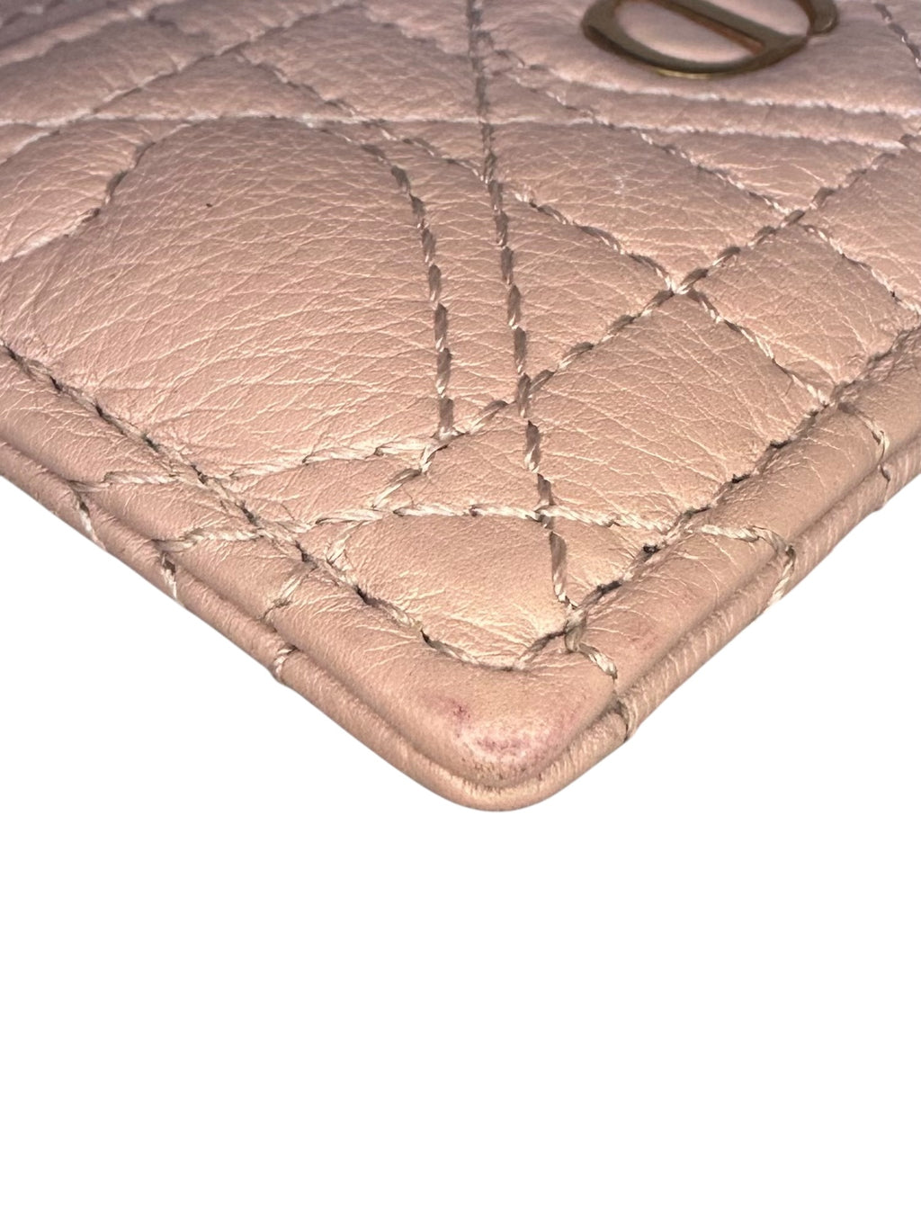 Dior Caro Freesia Card Holder Heart Motif - Pink