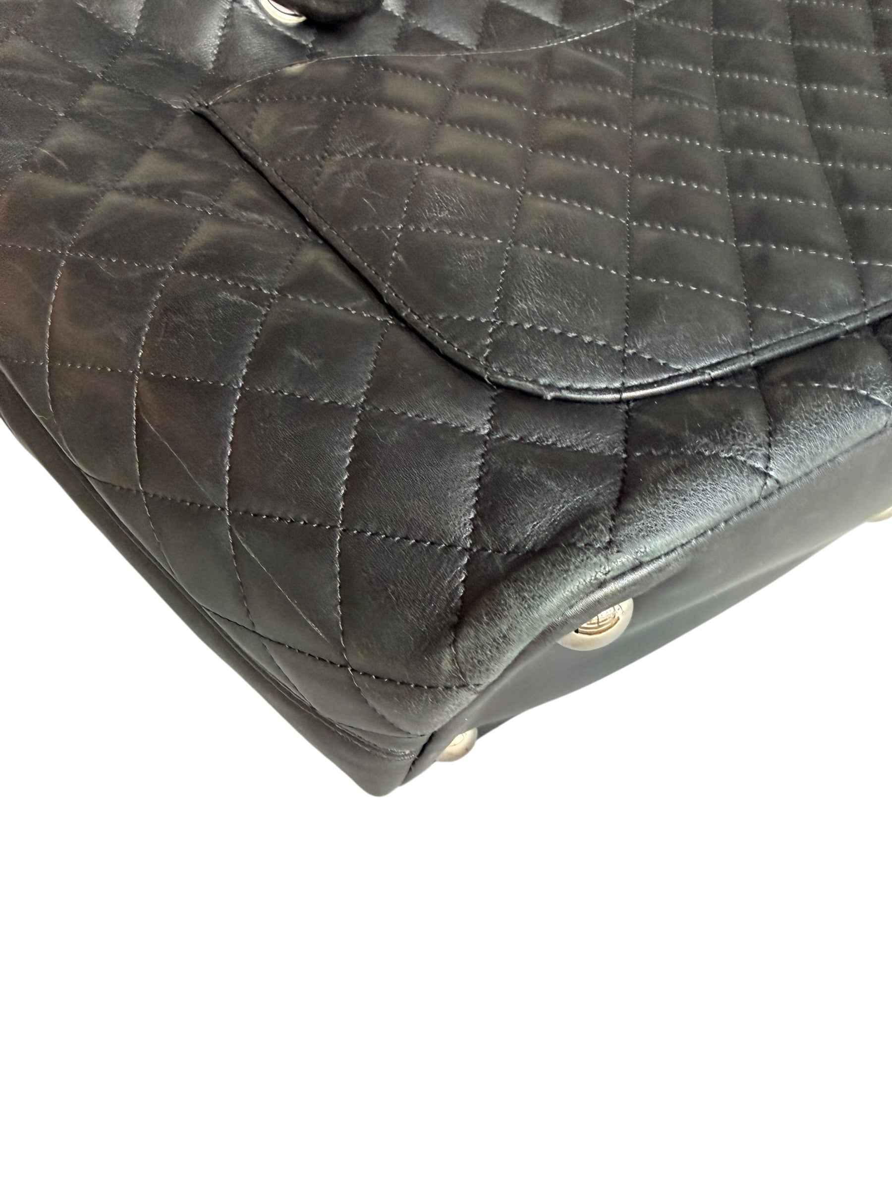 Chanel 2005-2006 Cambon Ligne Large Tote - Black & White CC Logo