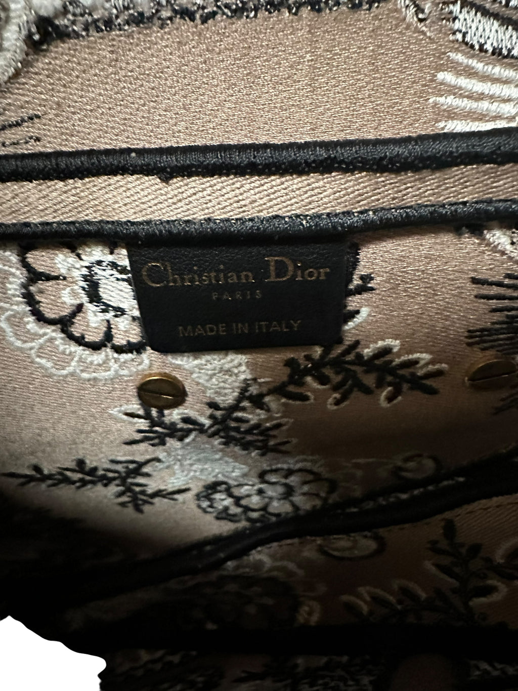 Dior Jardin Magique Saddle Bag in Embroidered Canvas - Beige, GHW