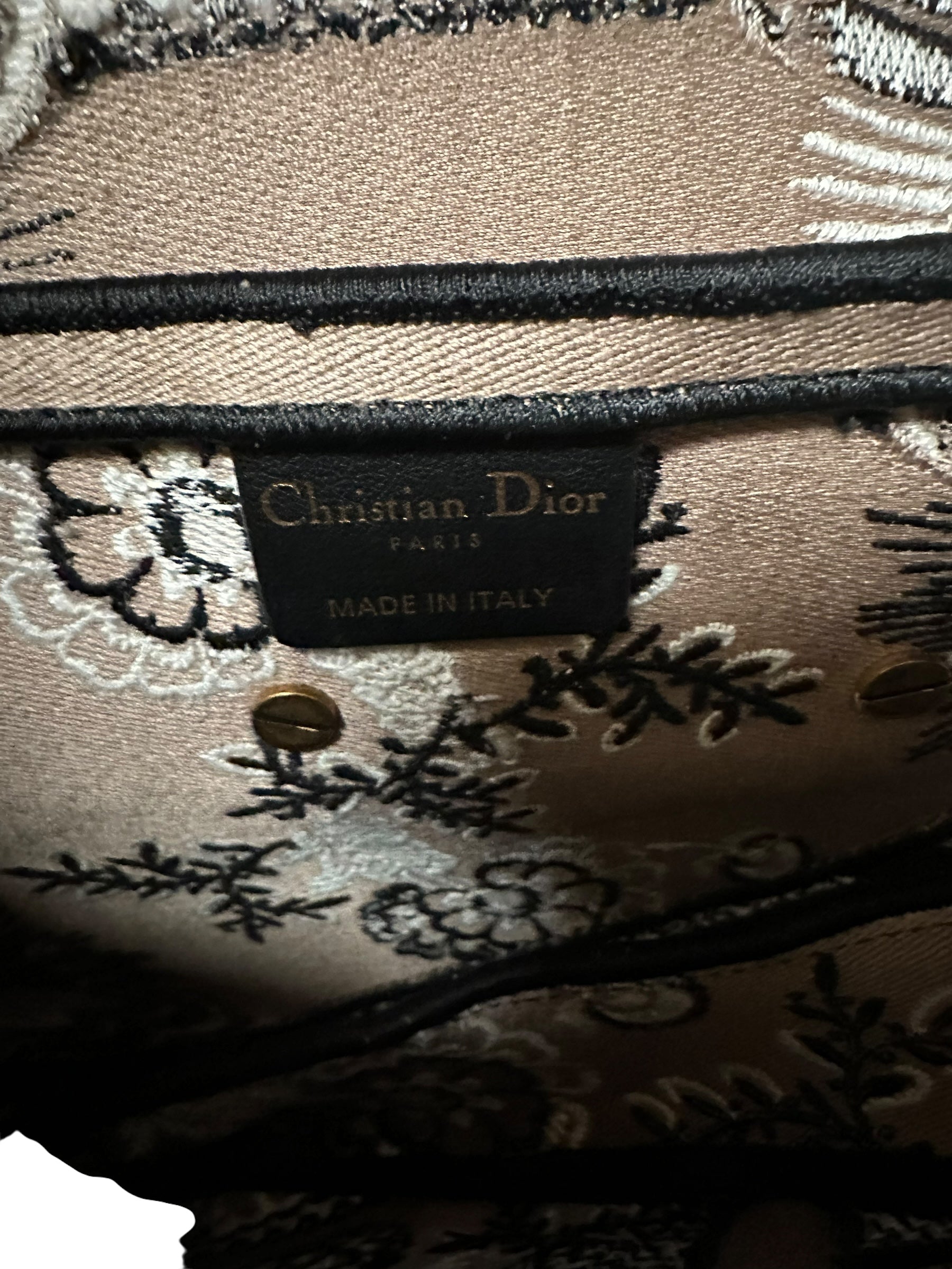 Dior Jardin Magique Saddle Bag in Embroidered Canvas - Beige, GHW