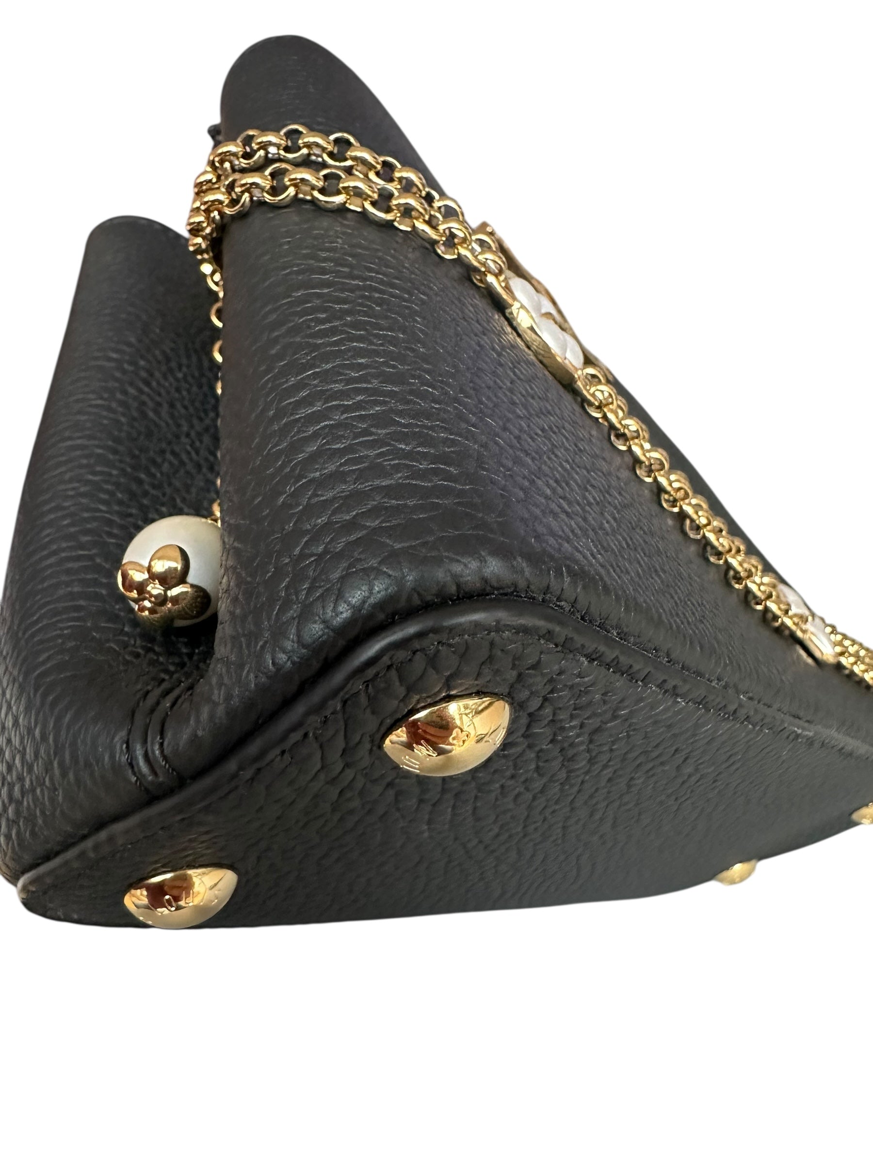 Louis Vuitton Capucines BB with Mother of Pearl Effect Hardware - Black