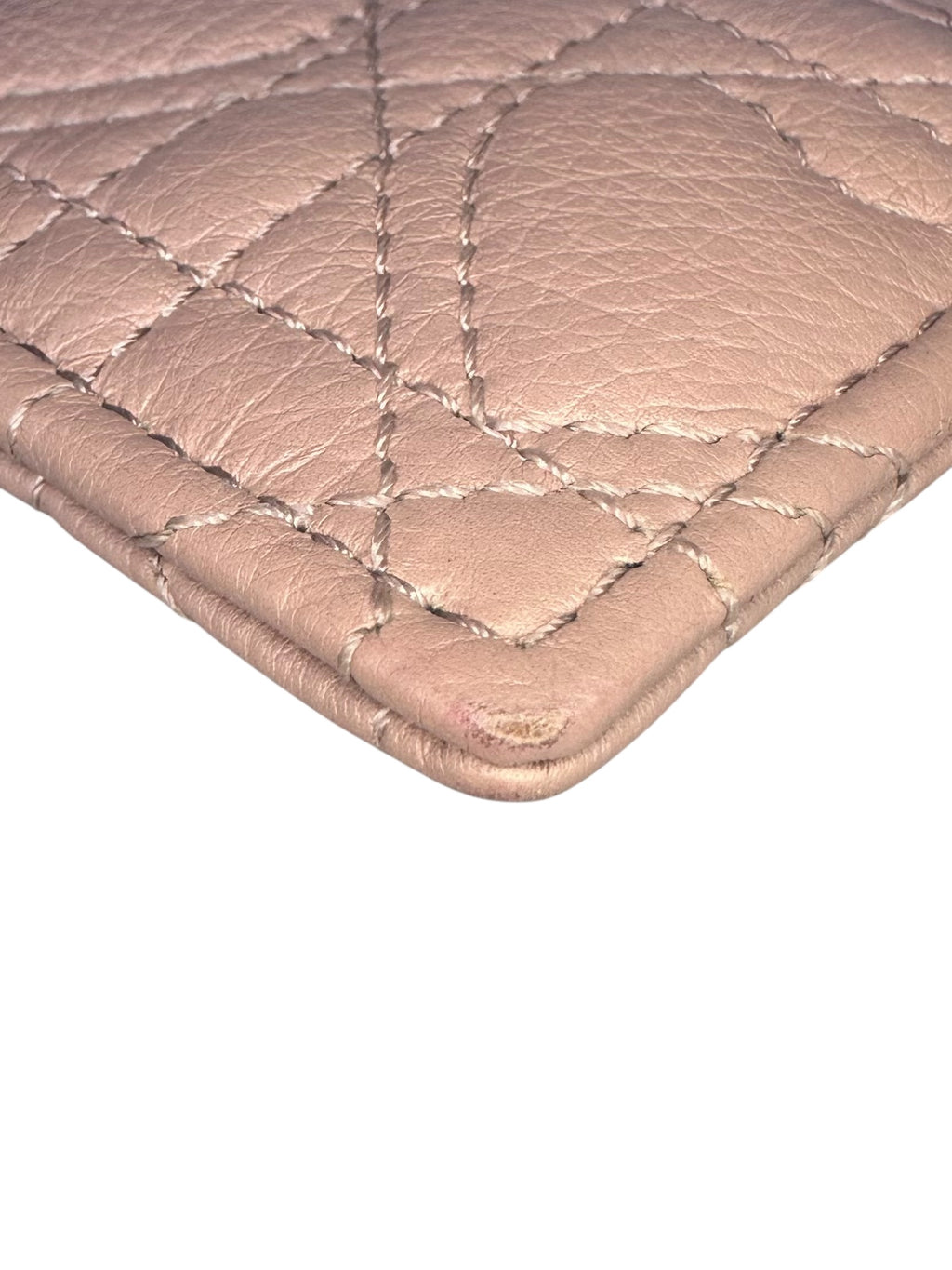 Dior Caro Freesia Card Holder Heart Motif - Pink