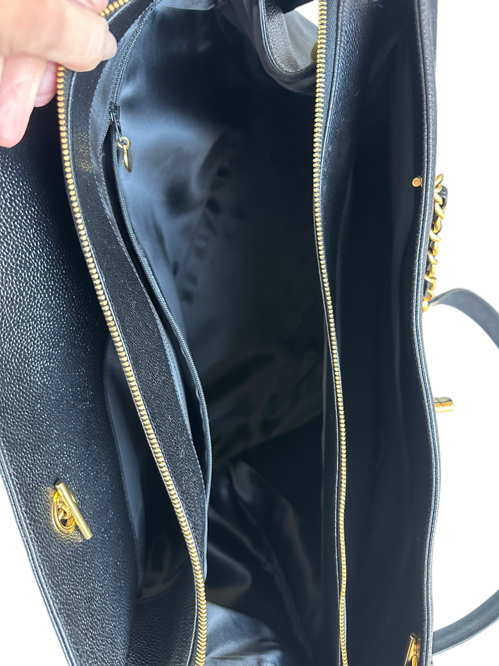 Chanel Supermodel Tote in Caviar Leather - Black, GHW