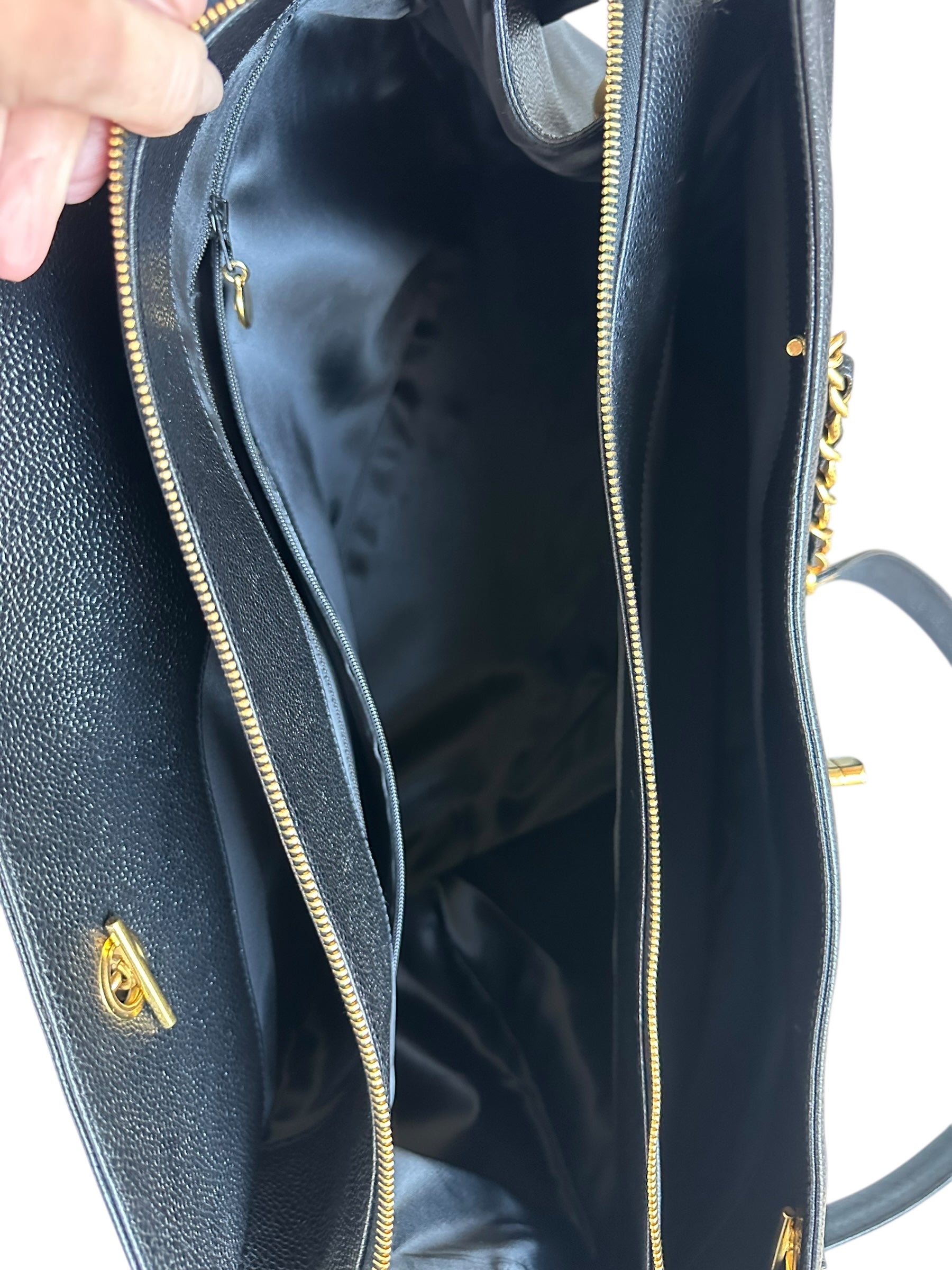 Chanel Supermodel Tote in Caviar Leather - Black, GHW