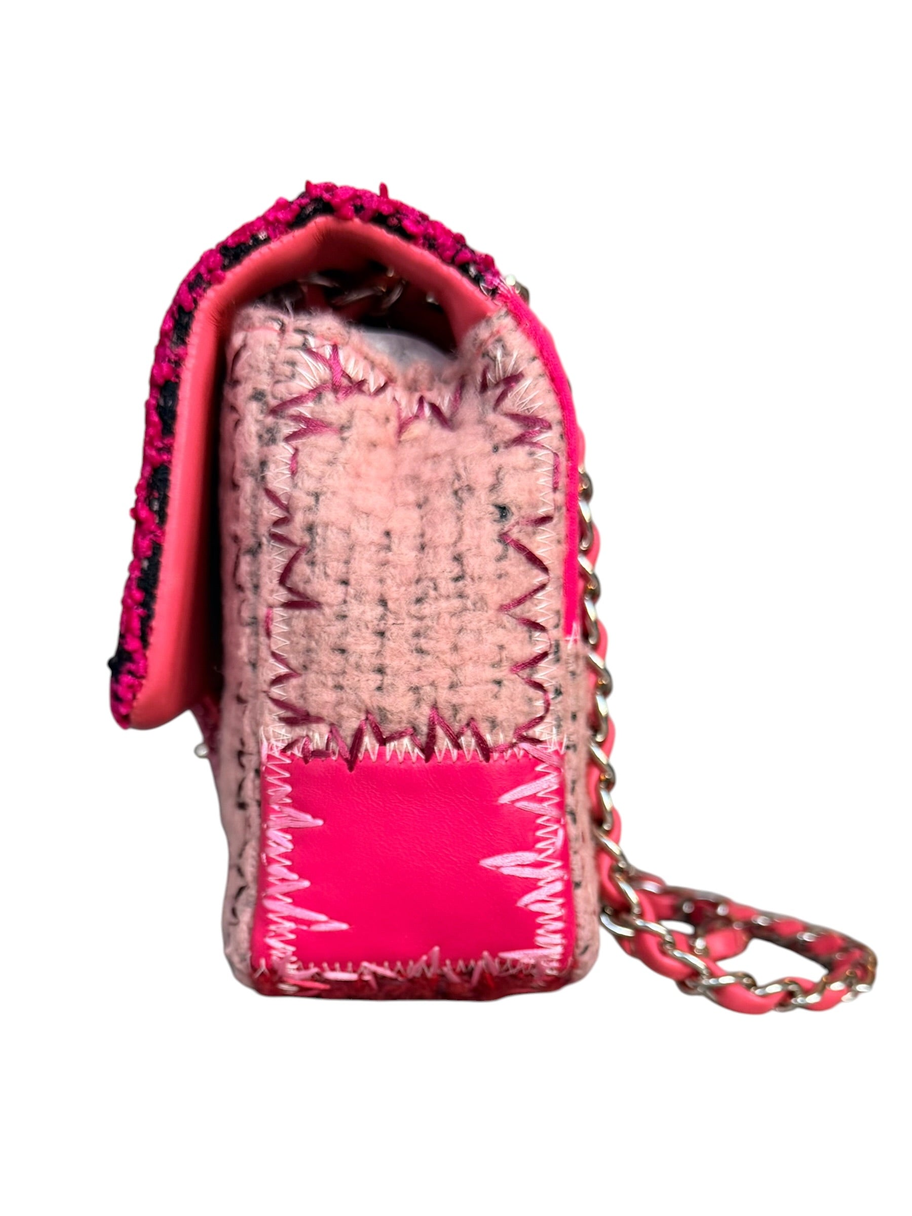Chanel Medium Classic Flap Patchwork Bag in Pink with SHW