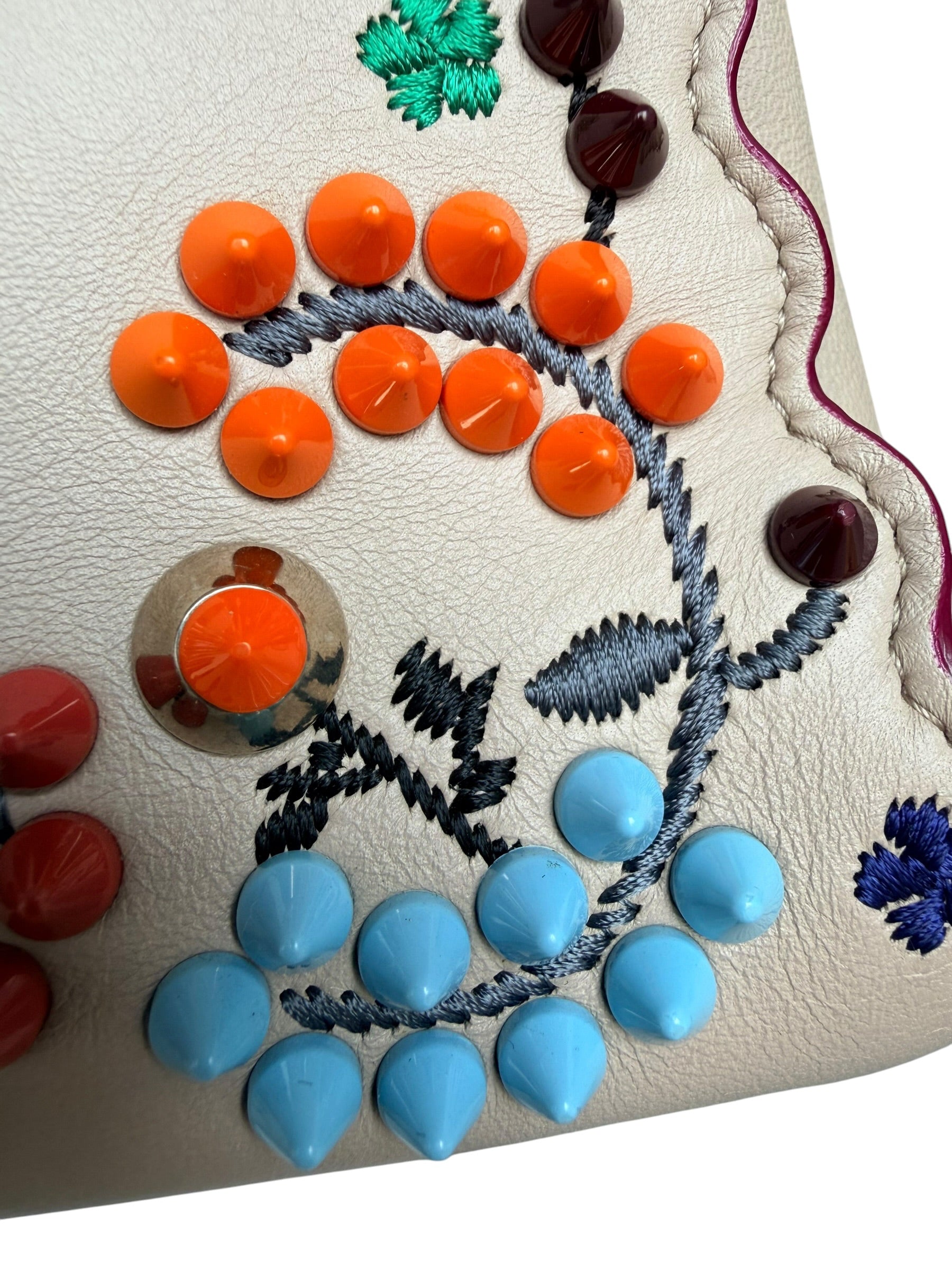 Fendi Peekaboo Embellished Floral Convertible Bag