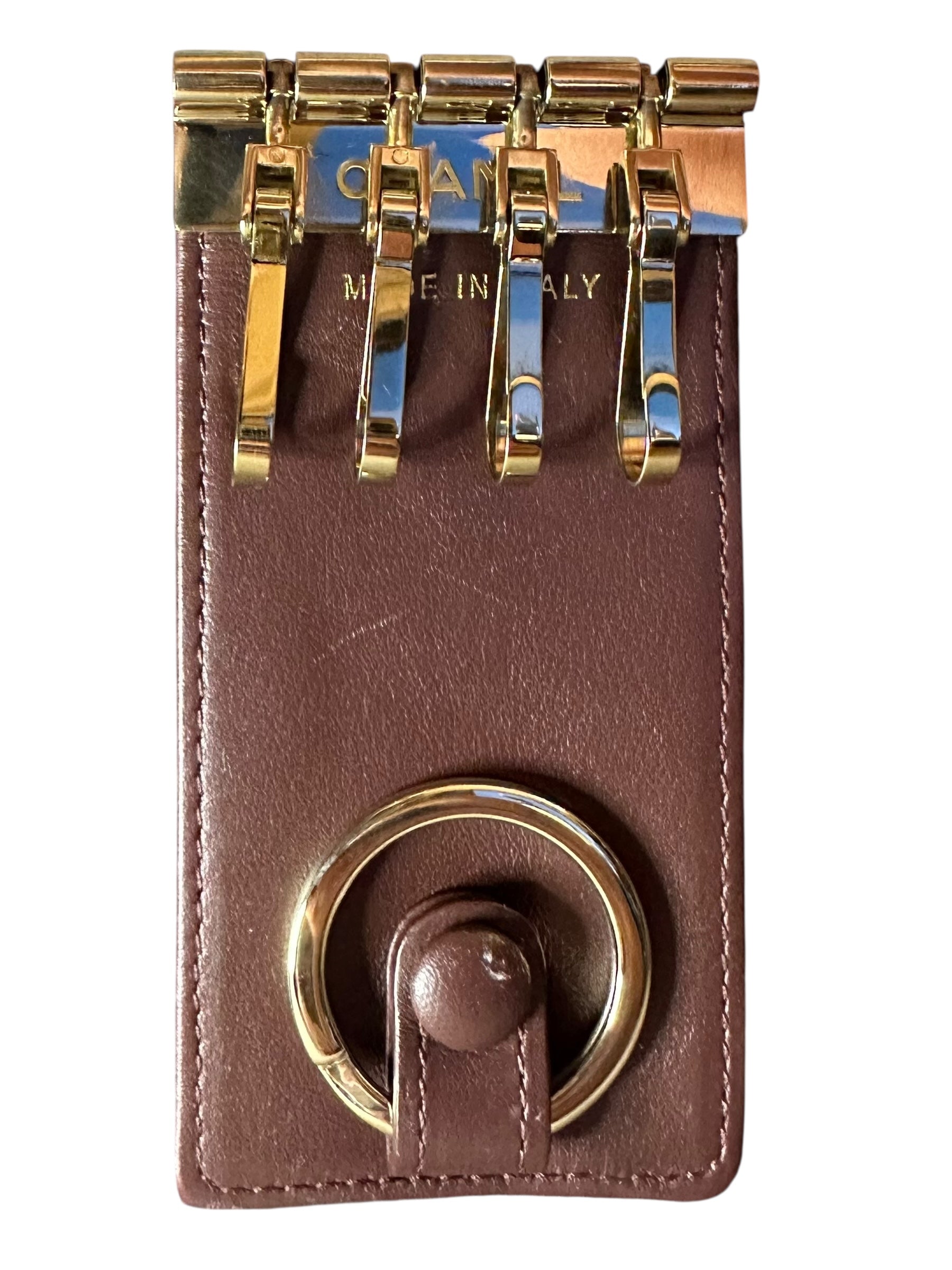Chanel Caviar Leather 4 Ring Key Holder - Black, GHW