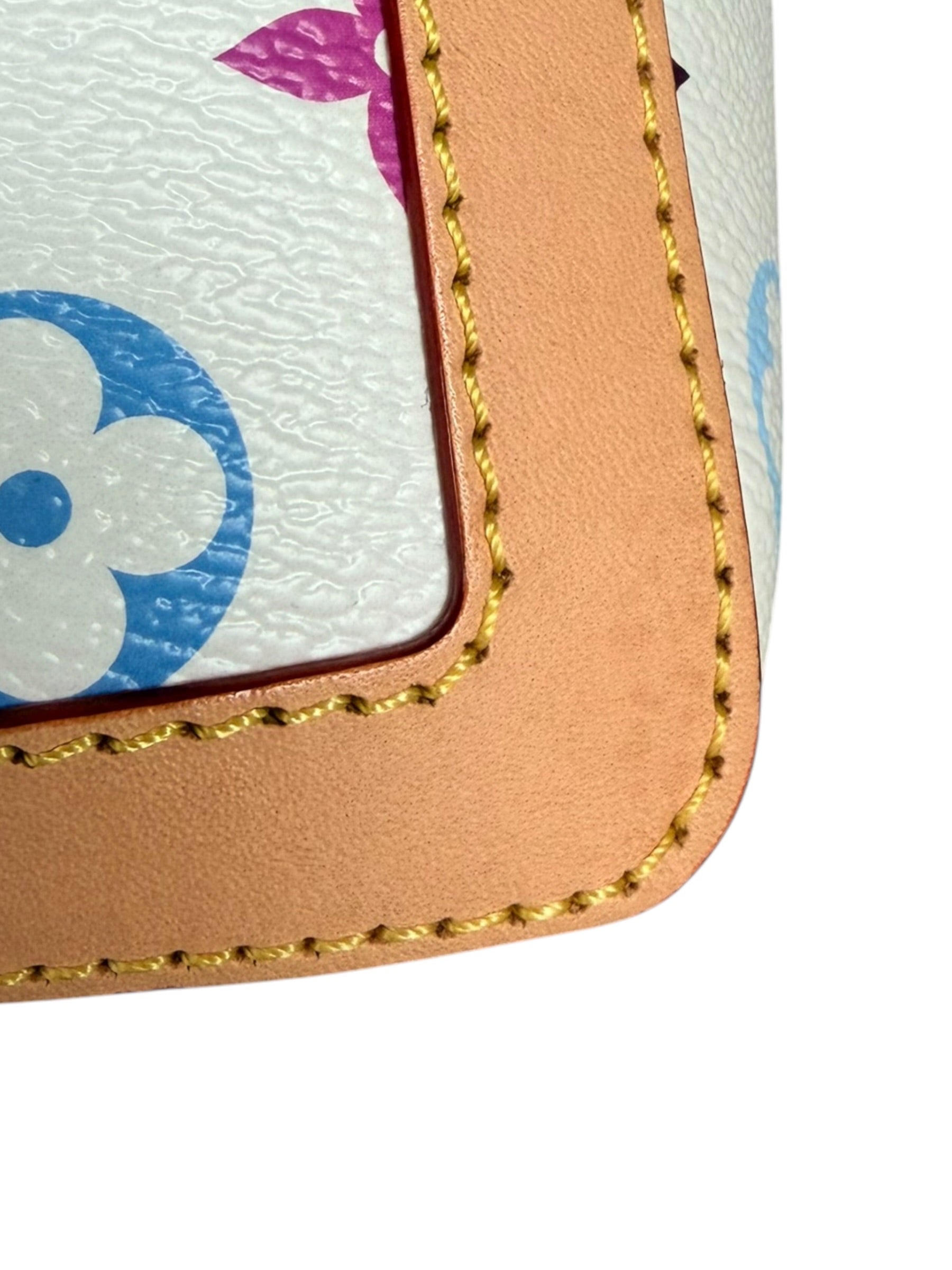 Louis Vuitton x Takashi Murakami Dauphine Soft GM in White Multicolor Monogram