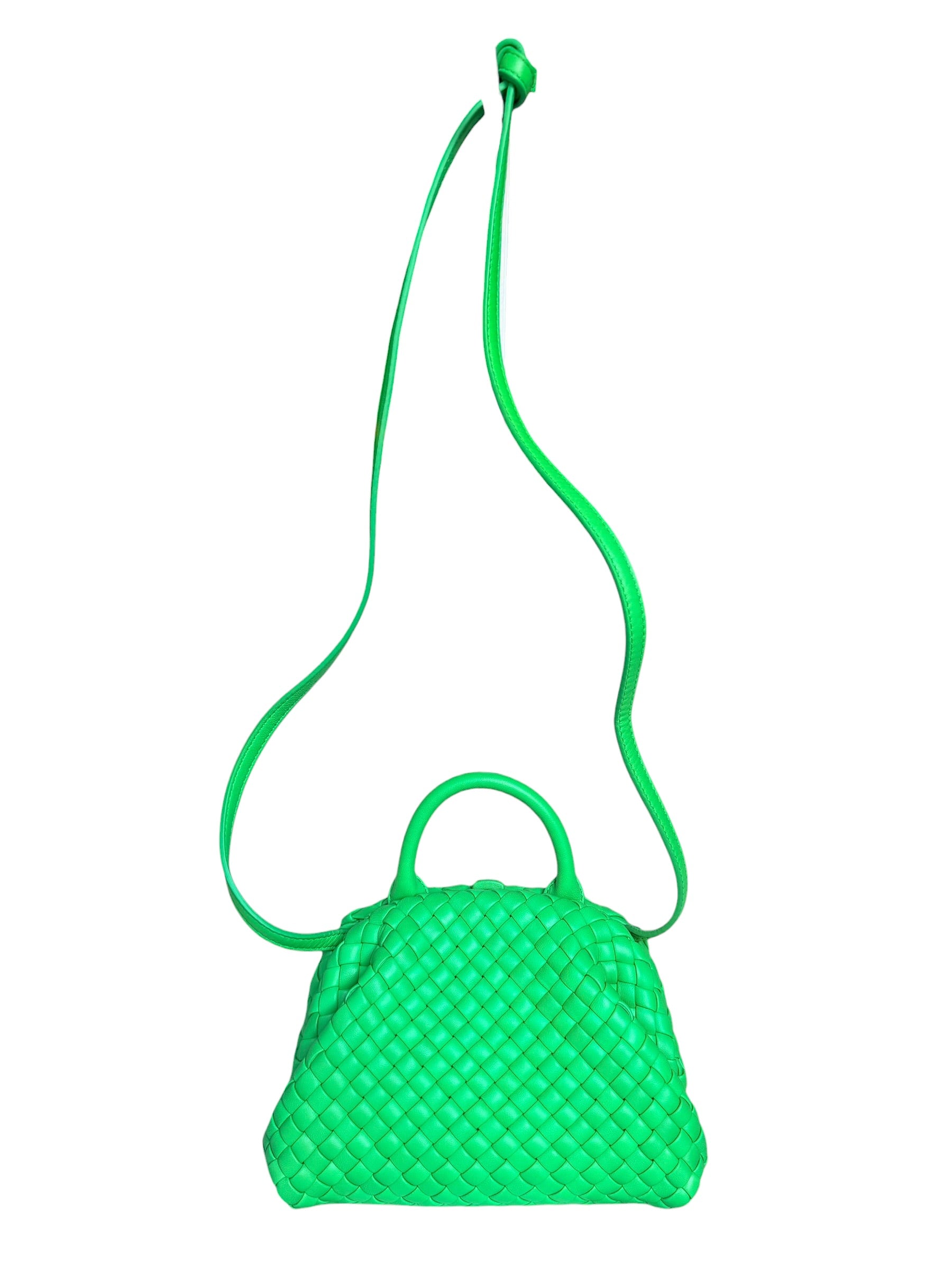 Bottega Veneta Mini Handle Bag in Parakeet Green