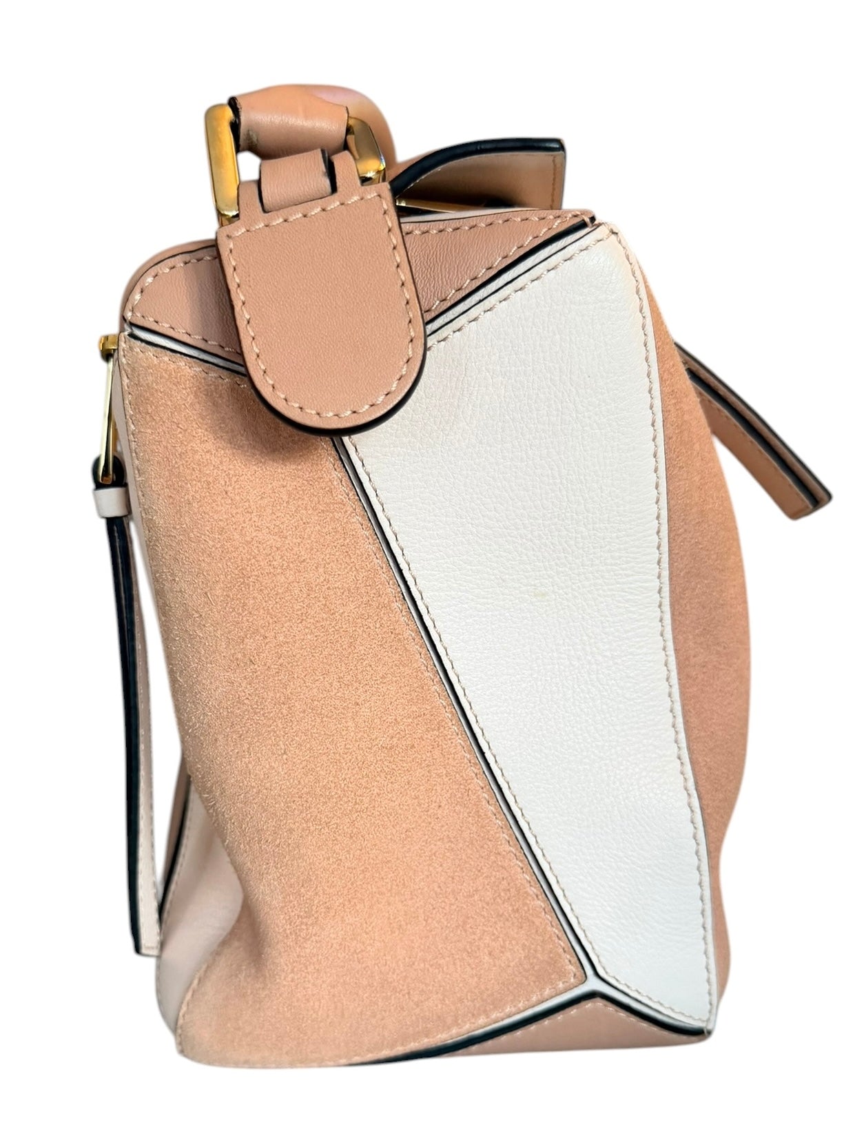 Loewe Medium Classic Puzzle 2 Way Tricolor in Blush Pink